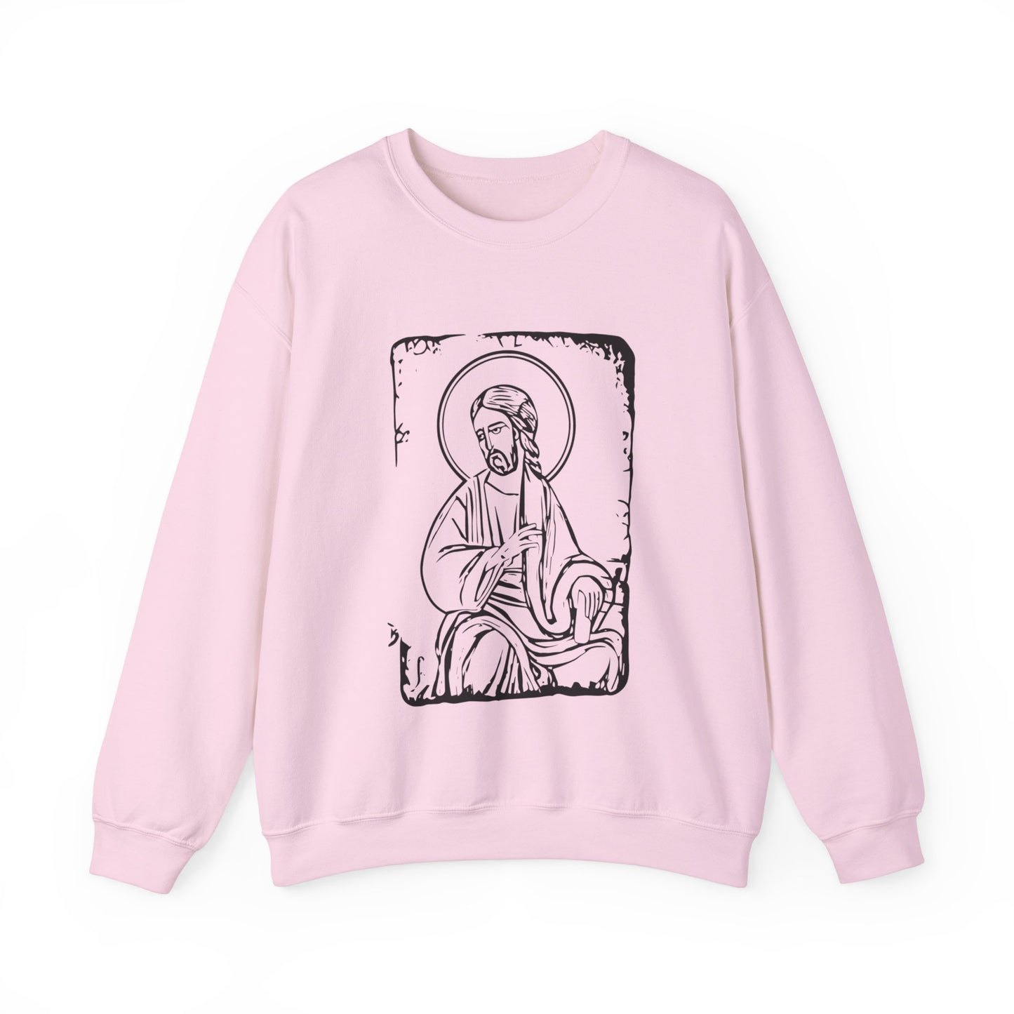Orthodox Icon Women's Relaxed Sweatshirt (Black Logo) - Sweet Baby Jeez Teez