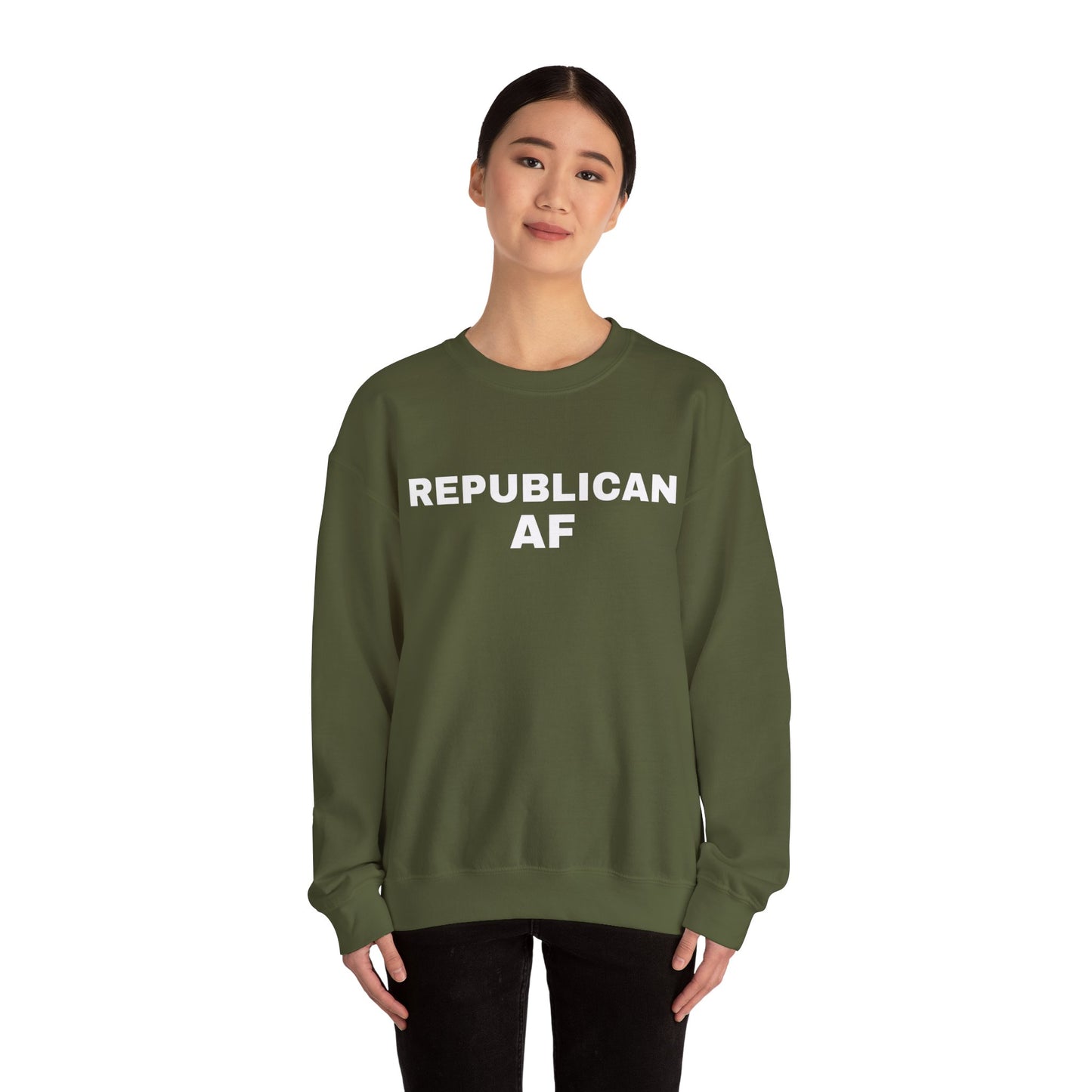 Republican AF Women's Sweatshirt (White Logo) - Sweet Baby Jeez Teez