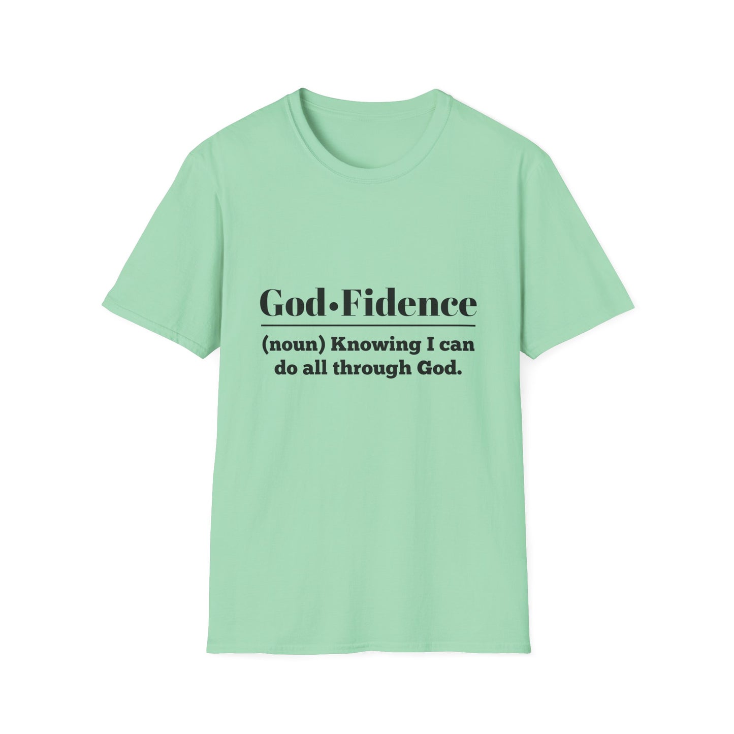 God-Fidence Men's Tshirt (Black Logo) - Sweet Baby Jeez Teez