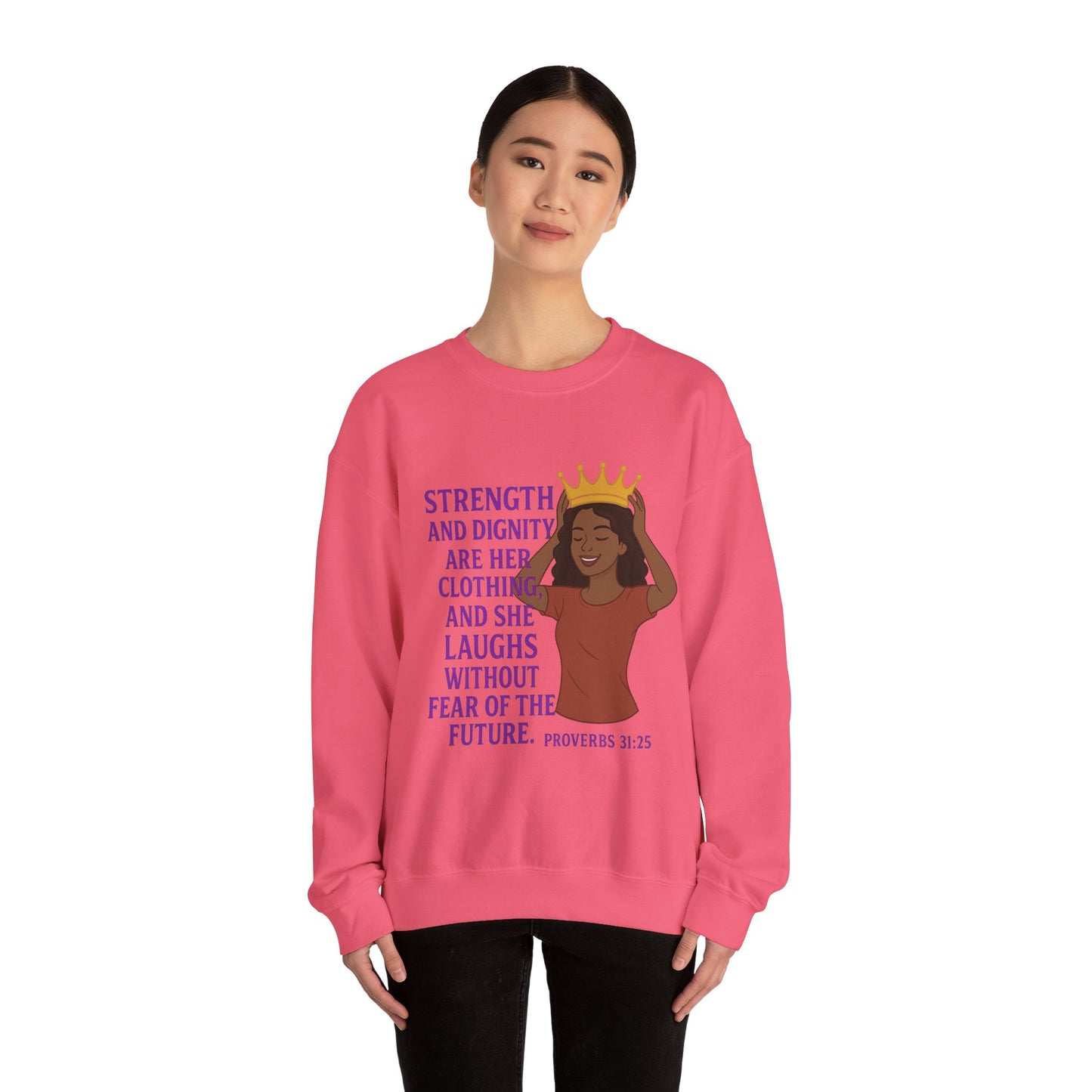 "Strength & Dignity" Proverbs 31 Bible Verse Women's Sweatshirt