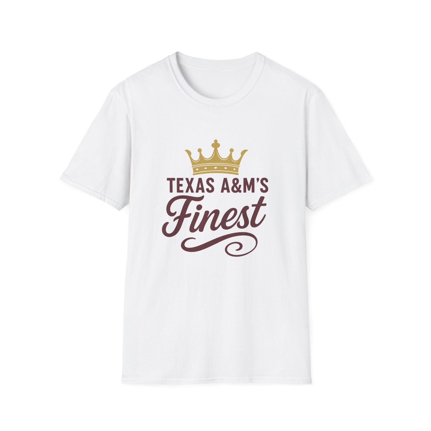 Texas A&M's Finest Unisex Softstyle T-Shirt (Crown Logo) - Sweet Baby Jeez Teez