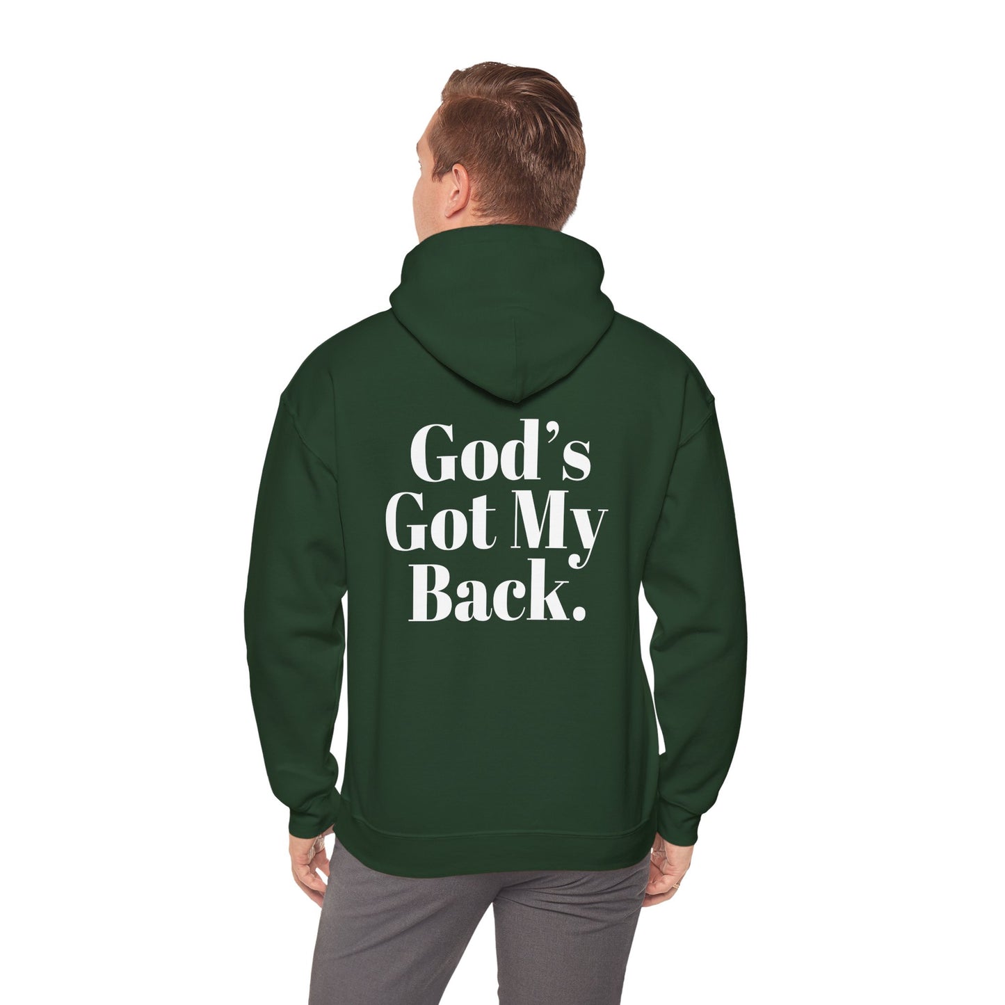 God's Got My Back Men's Hoodie (White Logo) - Sweet Baby Jeez Teez
