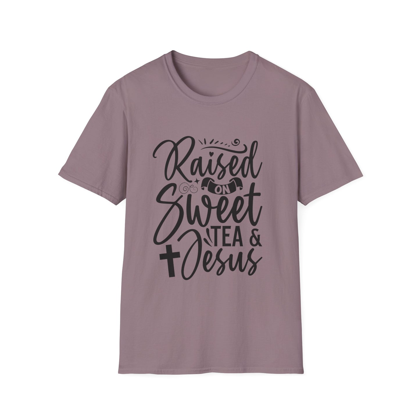 Sweet Tea and Jesus Women's Relaxed/Plus Tshirt (Black Logo) - Sweet Baby Jeez Teez