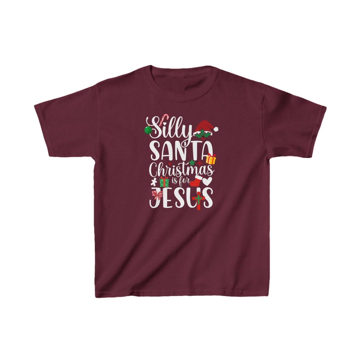 Silly Santa Kid's Tshirt (Gift Logo) - Sweet Baby Jeez Teez