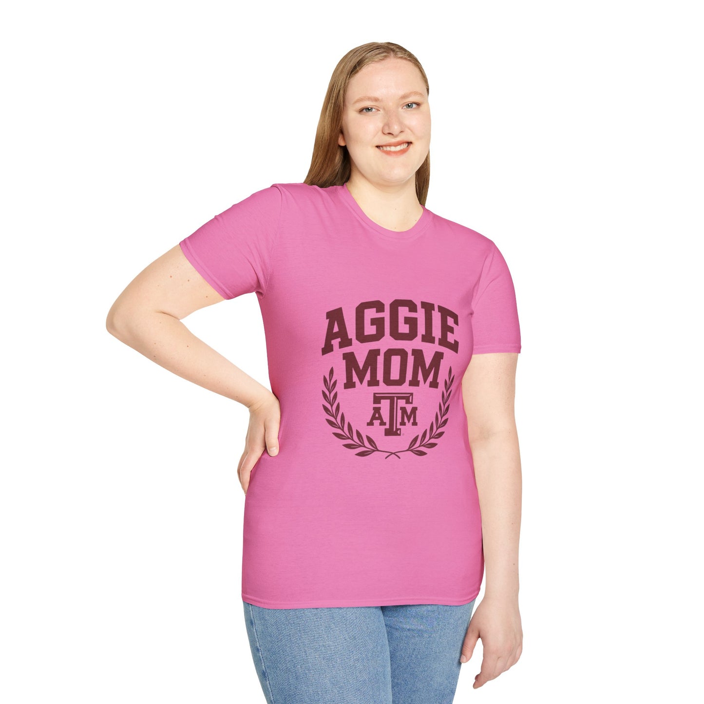 Aggie Mom Texas A&M Softstyle Women's Relaxed T-Shirt - Sweet Baby Jeez Teez