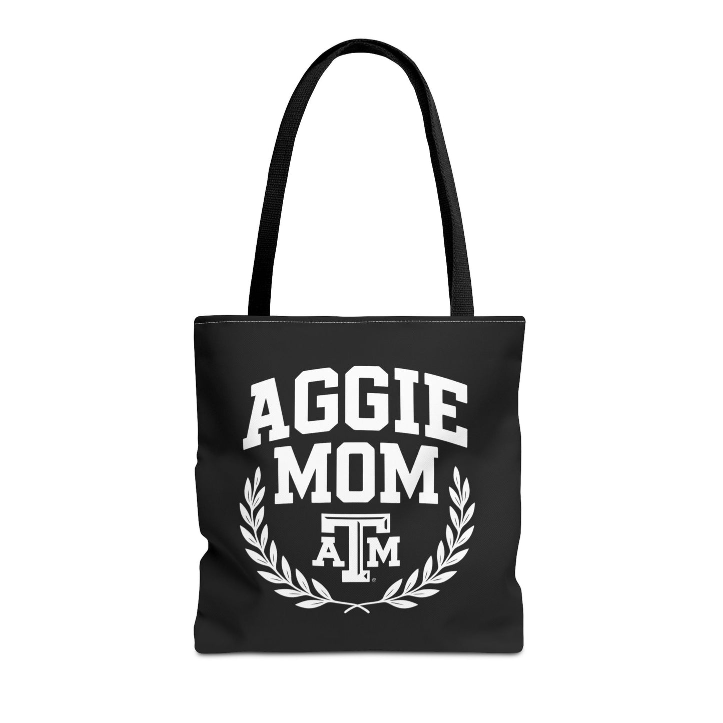 "Aggie Mom" Tote Bag - Multiple Sizes, Different Color Straps - Sweet Baby Jeez Teez
