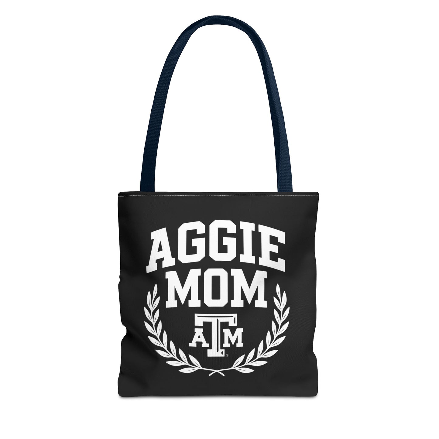 "Aggie Mom" Tote Bag - Multiple Sizes, Different Color Straps - Sweet Baby Jeez Teez