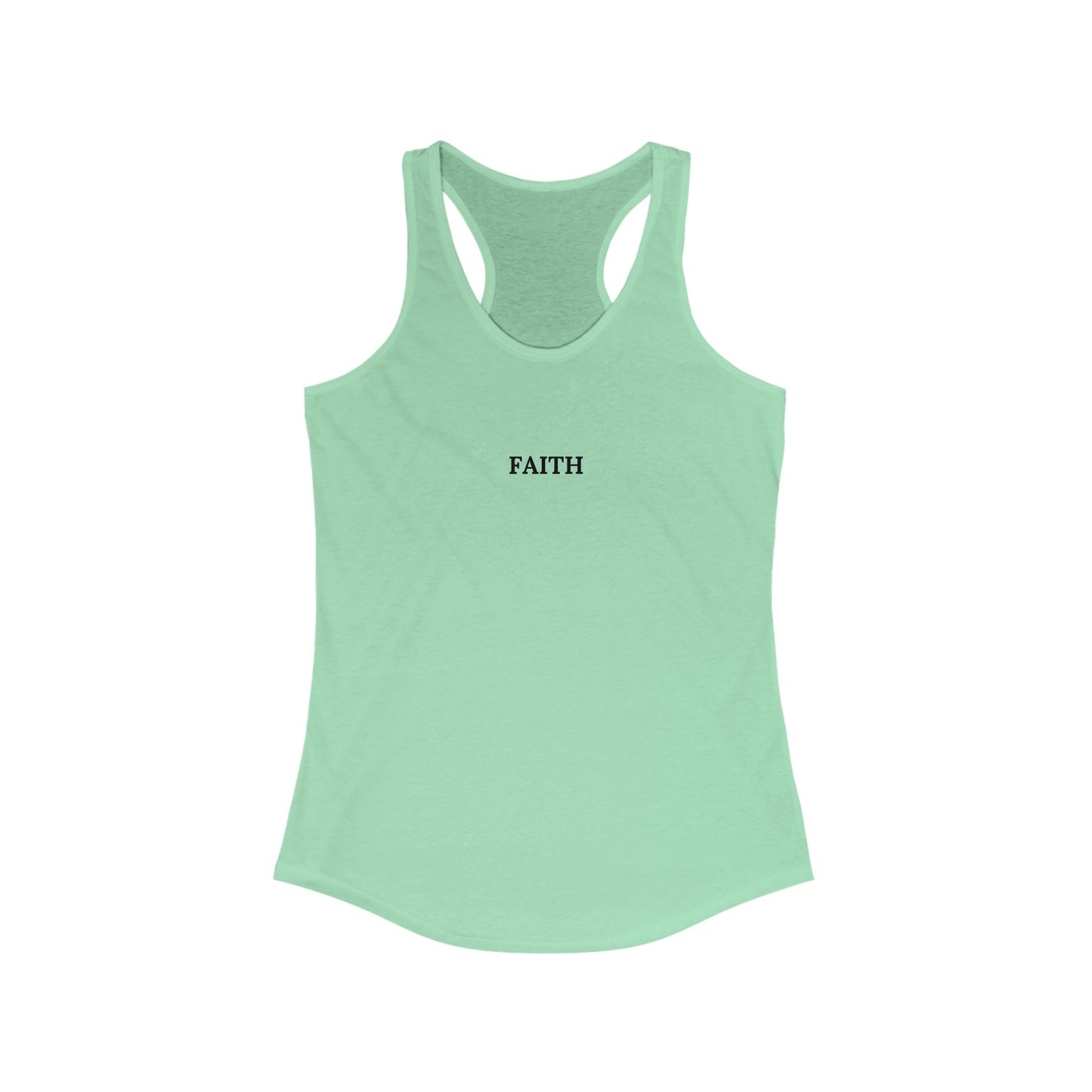 Have a Little Faith Women's Fitted Racerback Tank (Black Logo) - Sweet Baby Jeez Teez