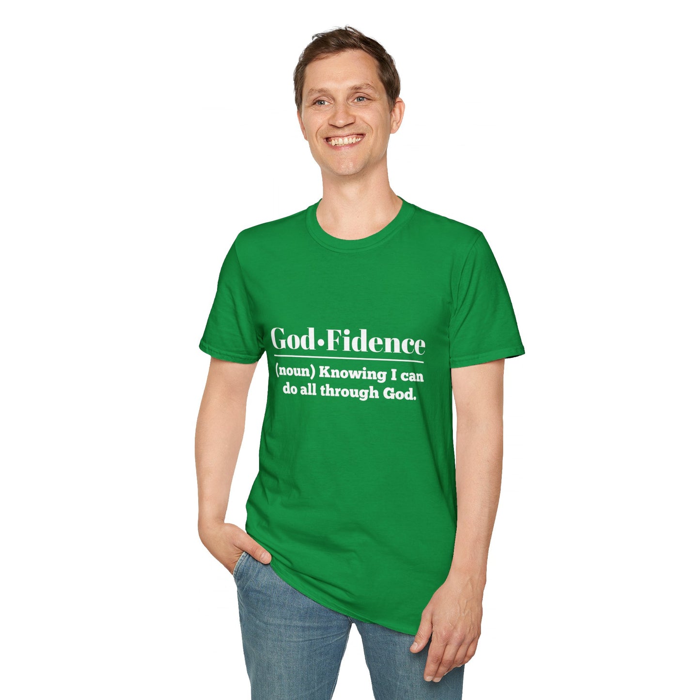 God-Fidence Men's Tshirt (White Logo) - Sweet Baby Jeez Teez