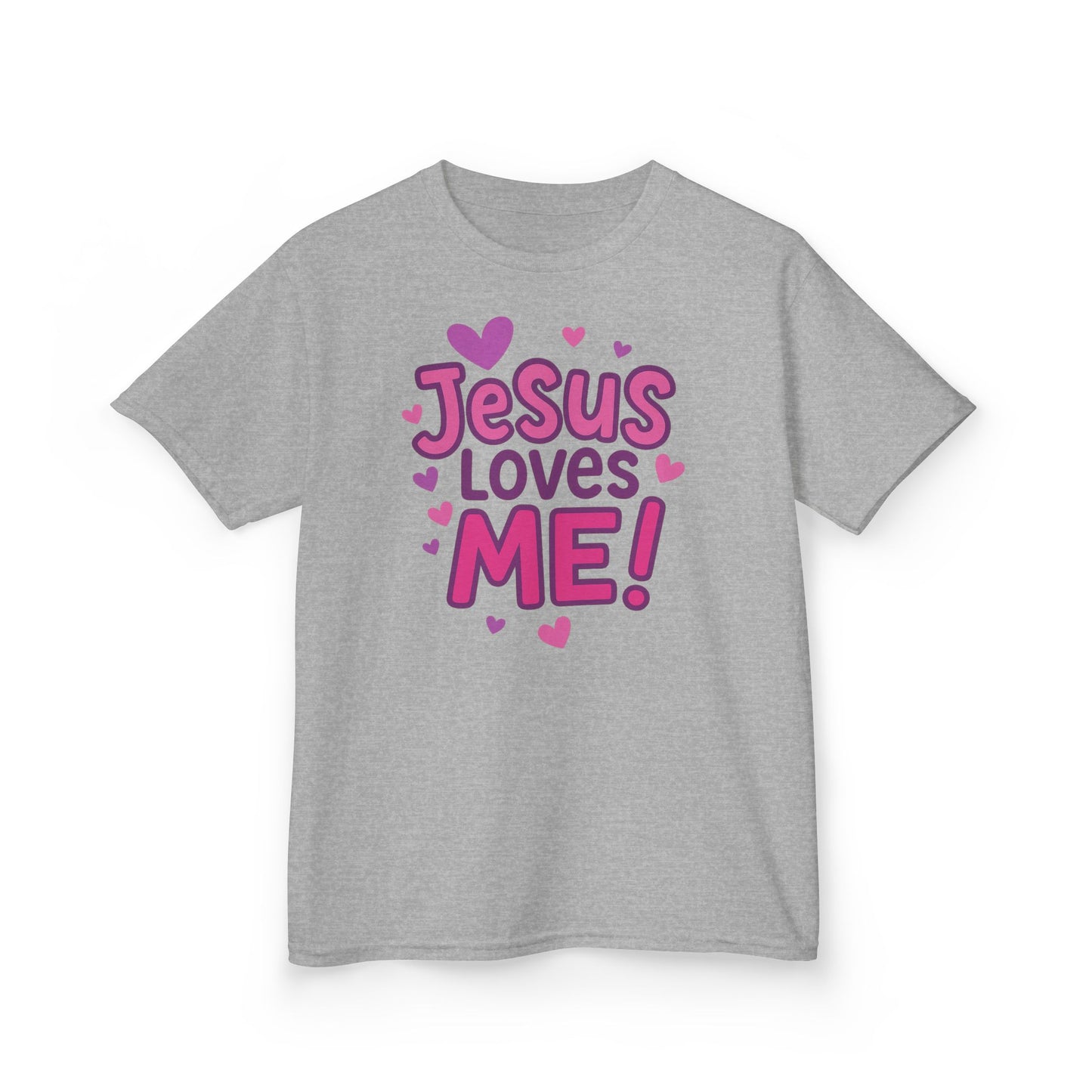 "Jesus Love Me!" Christian Girls Tshirt (Hearts Logo)