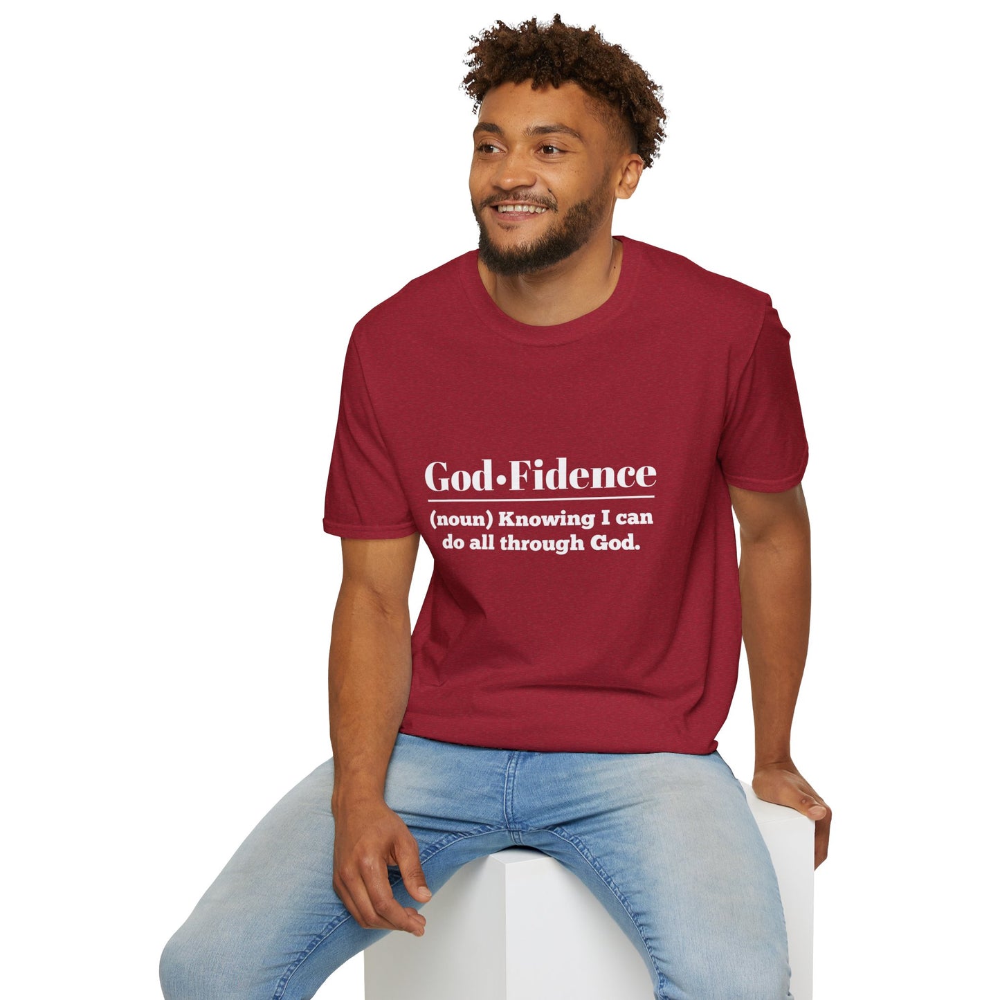 God-Fidence Men's Tshirt (White Logo) - Sweet Baby Jeez Teez