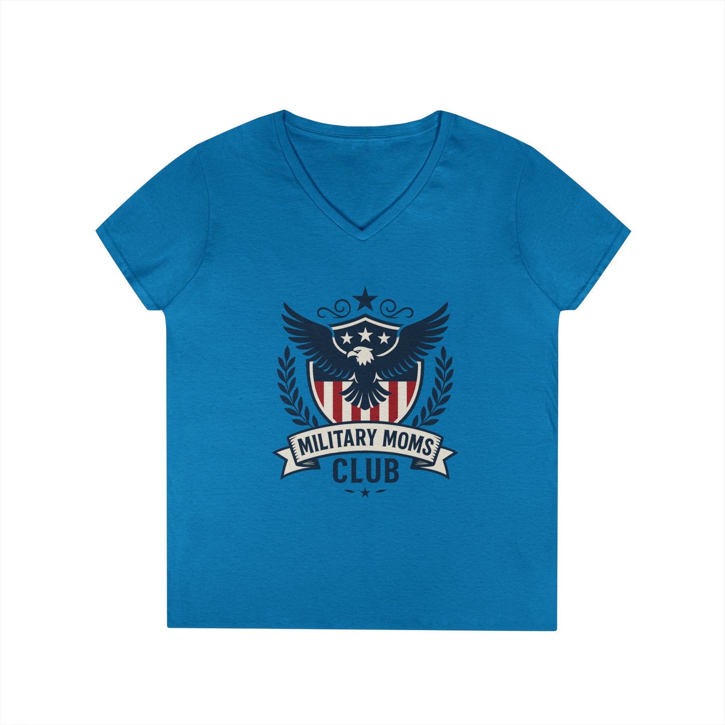 Military Moms' Club Women's V-Neck Semi-Fitted T-Shirt - Sweet Baby Jeez Teez