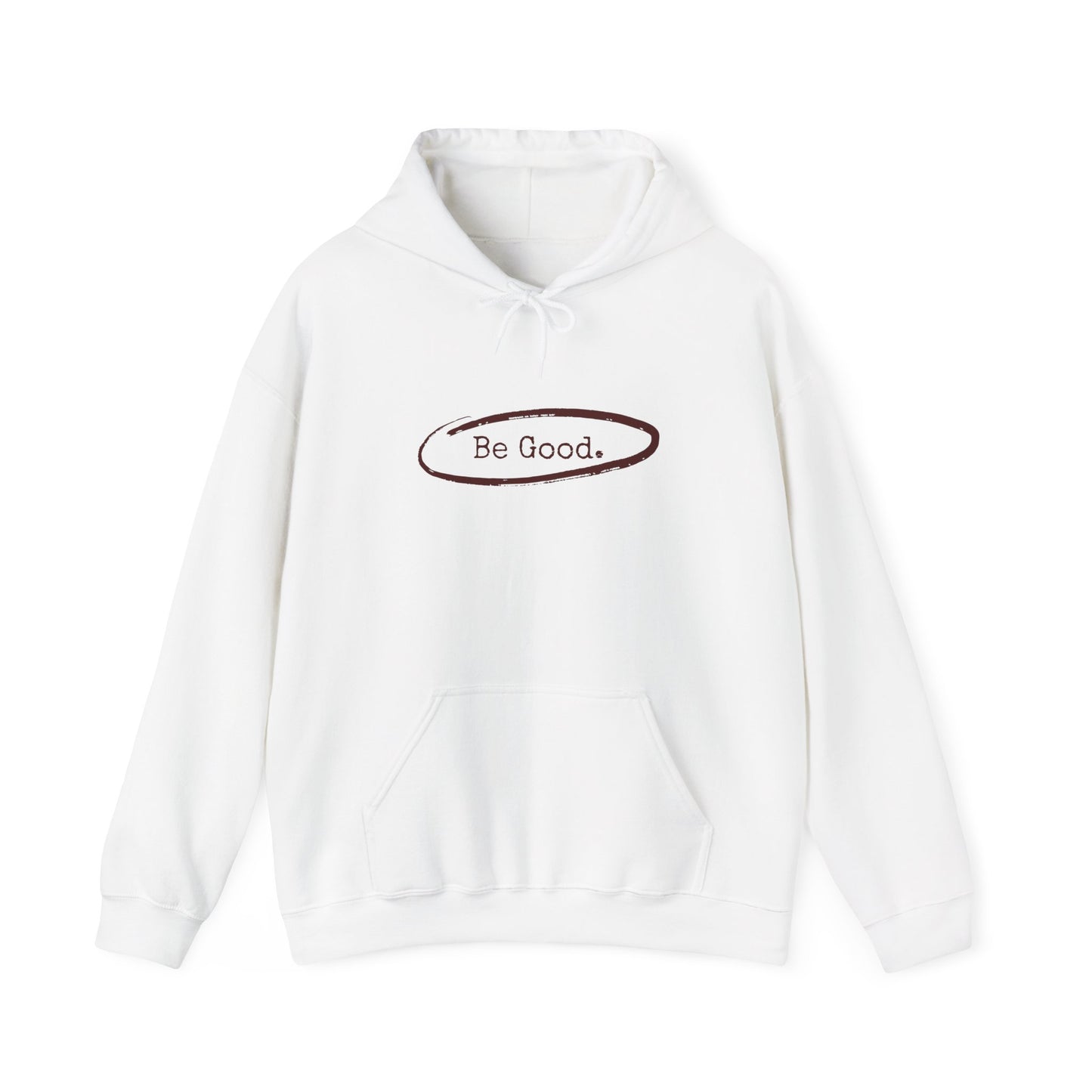 Men's Be Good White Hoodie (AGGIE - maroon logo) - Sweet Baby Jeez Teez