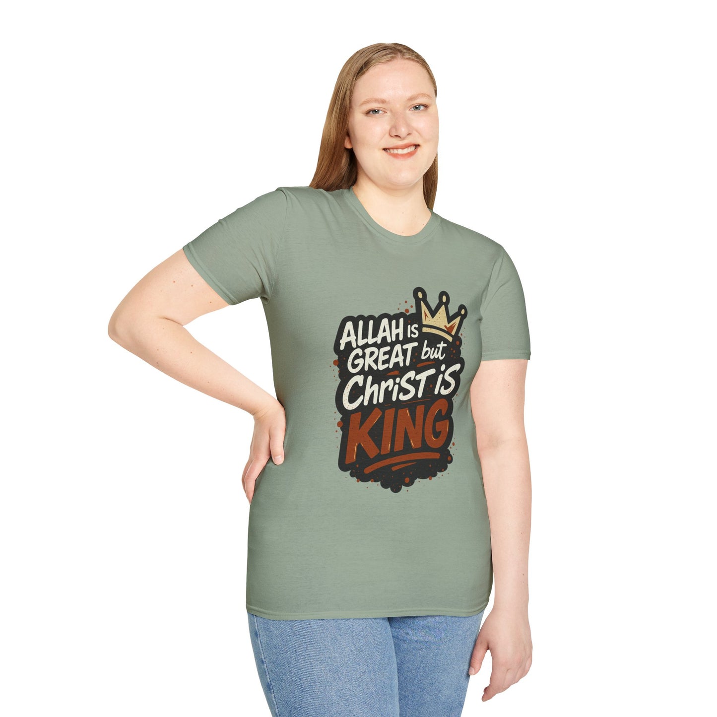 Christ is King Unisex Softstyle Tshirt (Great 2 Logo)