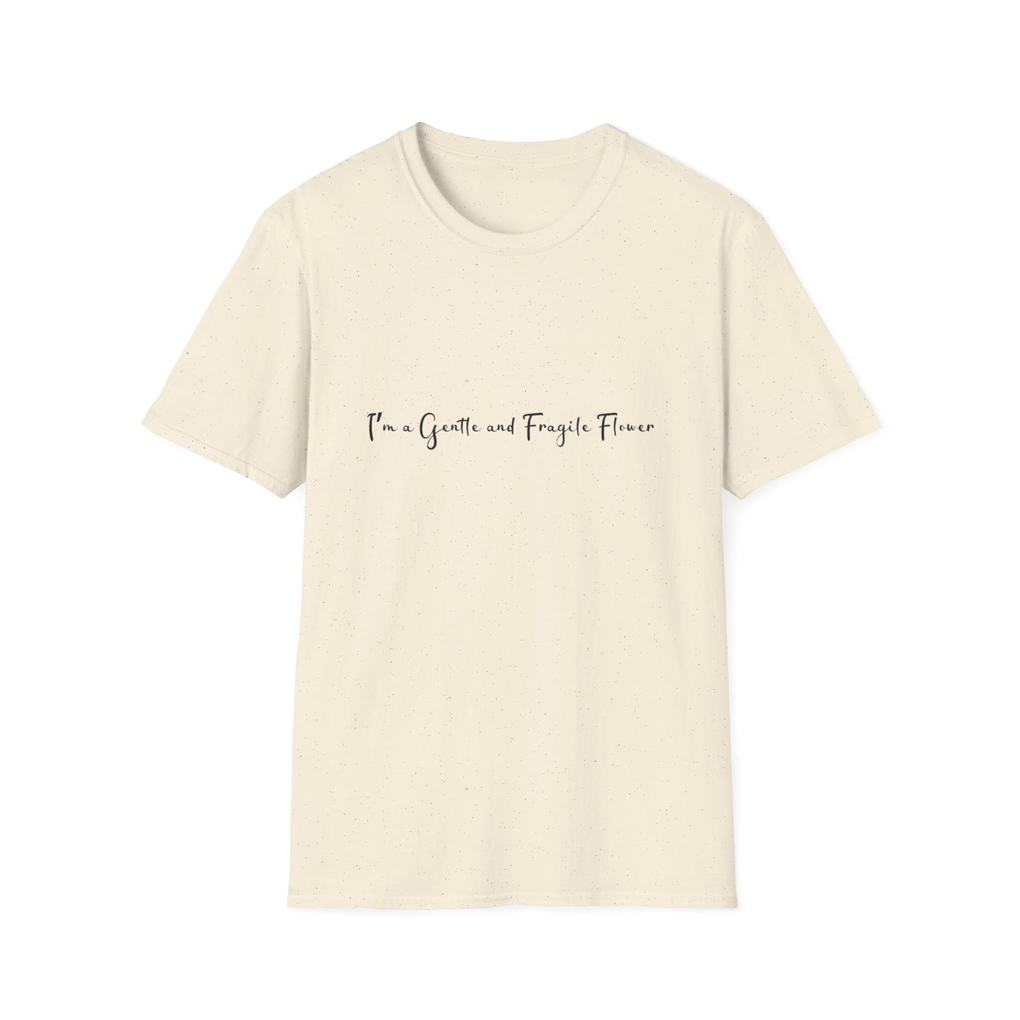 Fragile Flower Womens Relaxed/Plus Tshirt (FP Black Logo)