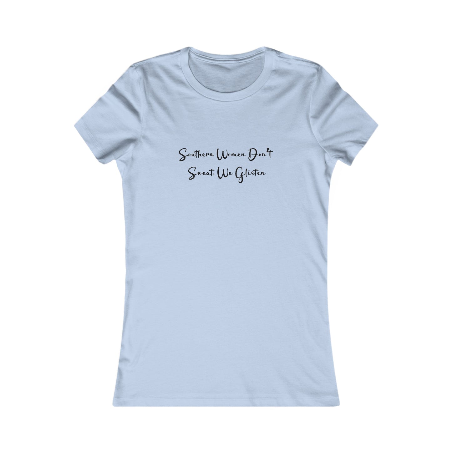 Glisten Womens Fitted Tshirt (FP Black Logo) - Sweet Baby Jeez Teez