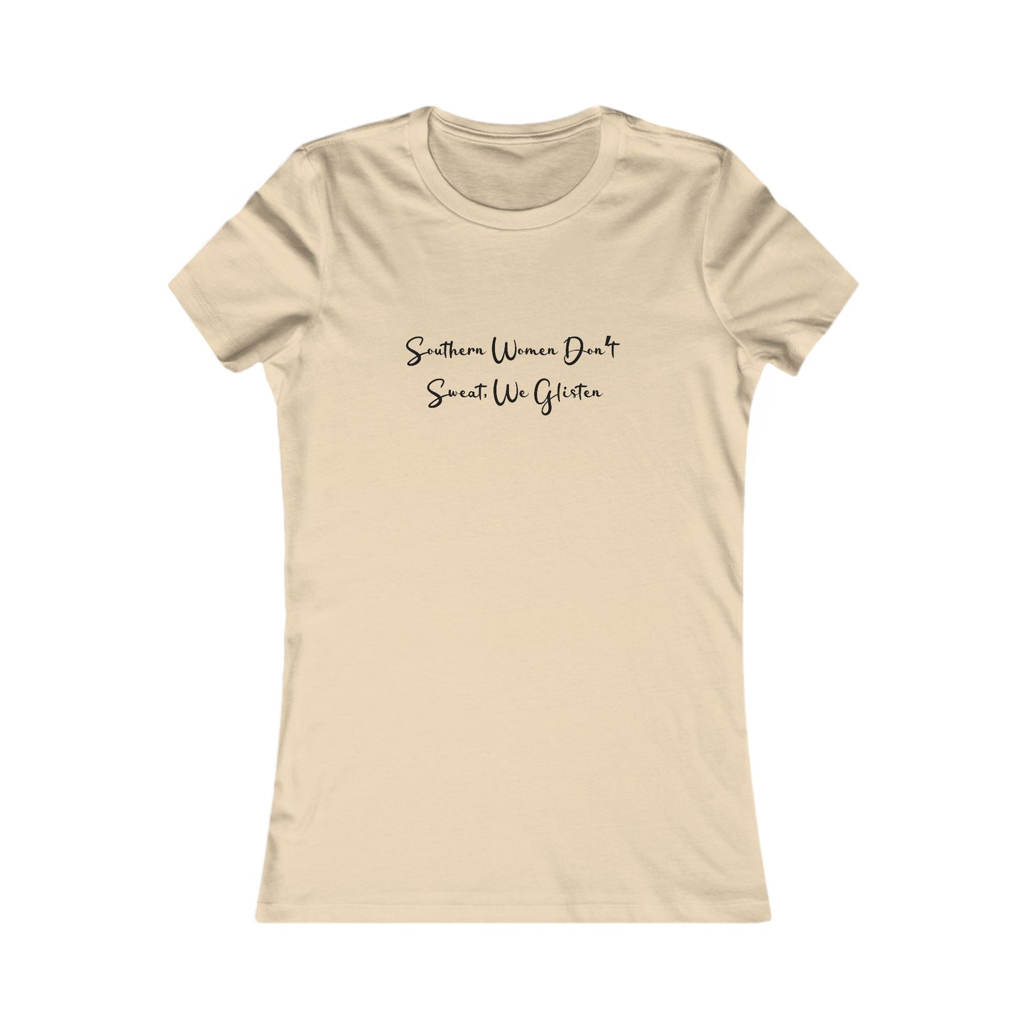Glisten Womens Fitted Tshirt (FP Black Logo) - Sweet Baby Jeez Teez