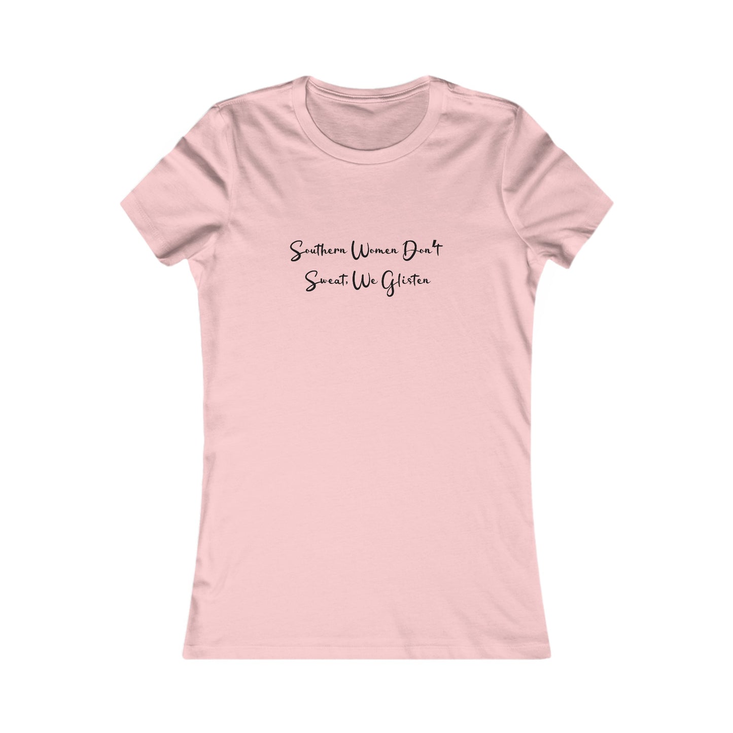 Glisten Womens Fitted Tshirt (FP Black Logo) - Sweet Baby Jeez Teez
