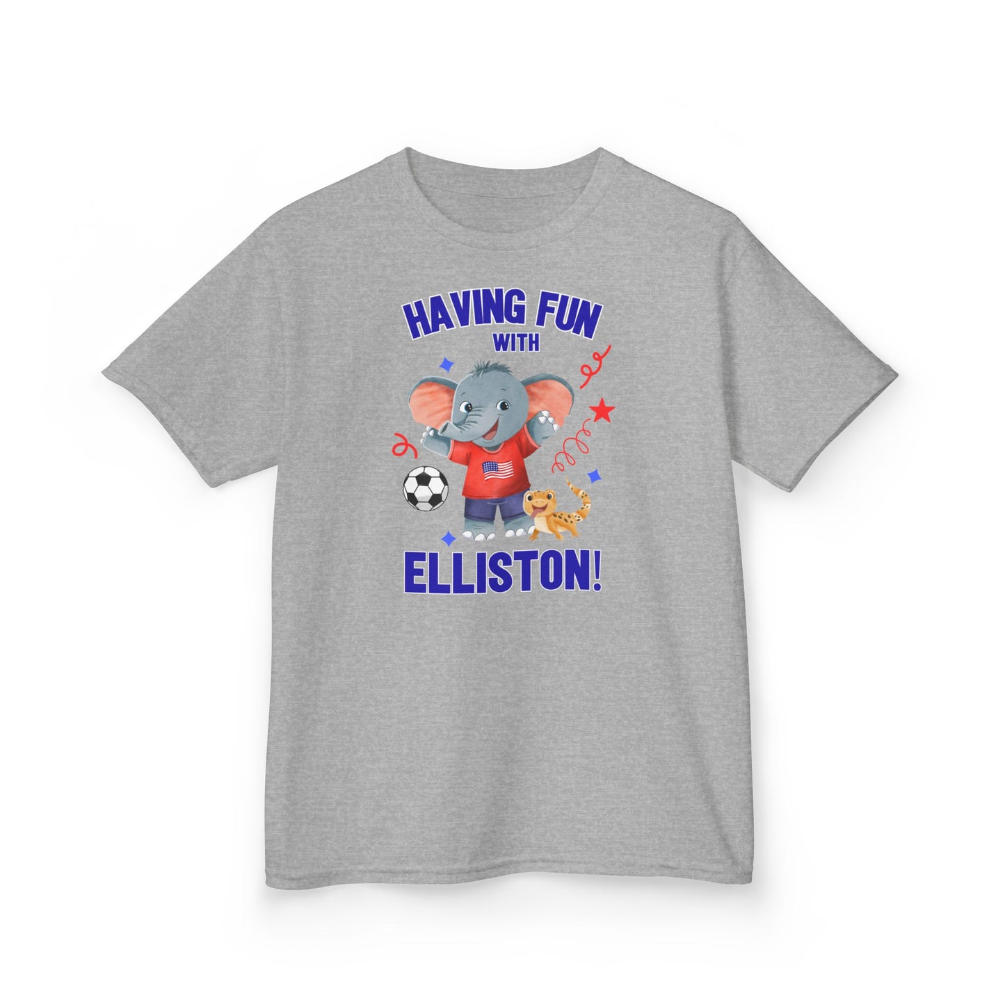 Elliston the Elephant (TM) Having fun with Elliston Kids Tshirt - Sweet Baby Jeez Teez
