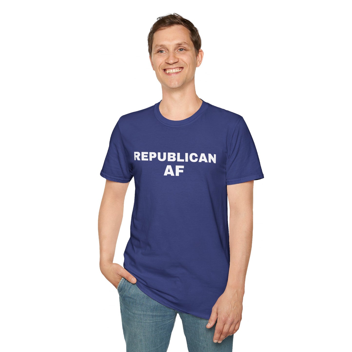 Republican AF Men's Tshirt (White Logo) - Sweet Baby Jeez Teez