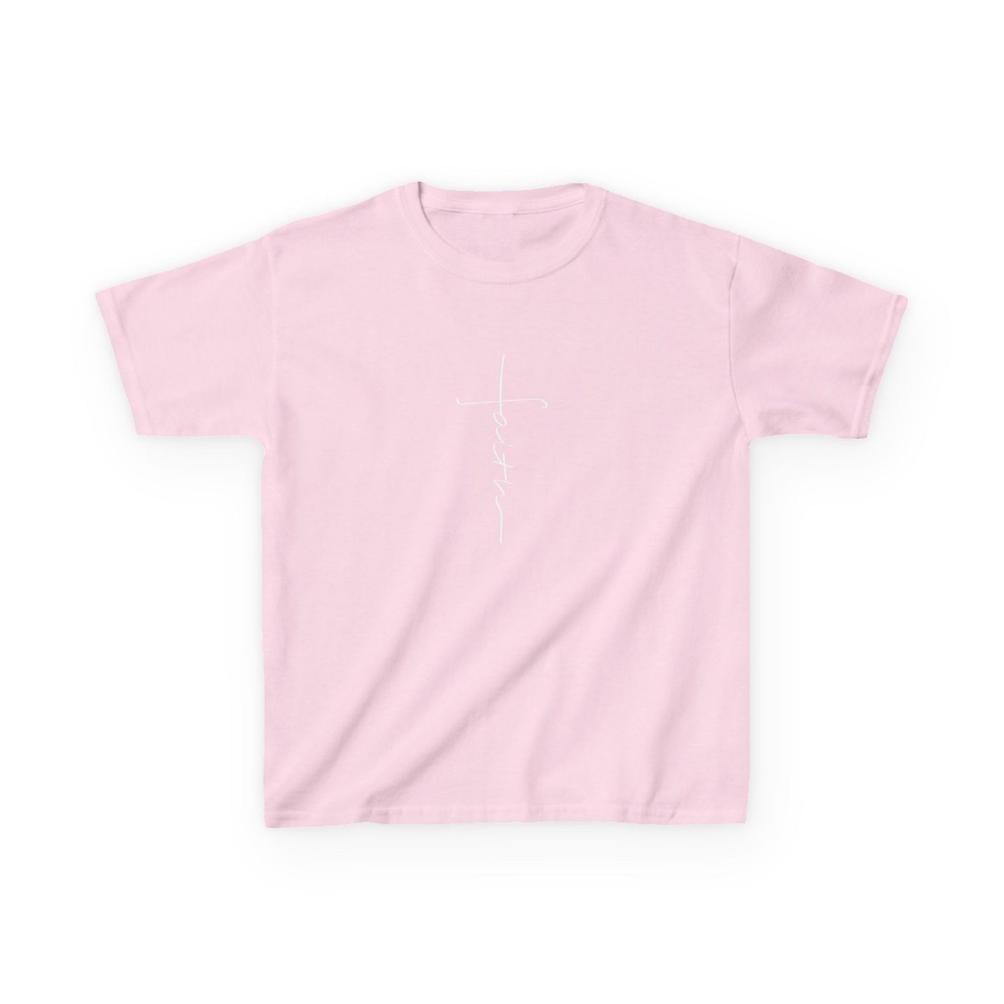 Cross Made From Faith Girl's Tshirt (White Logo)