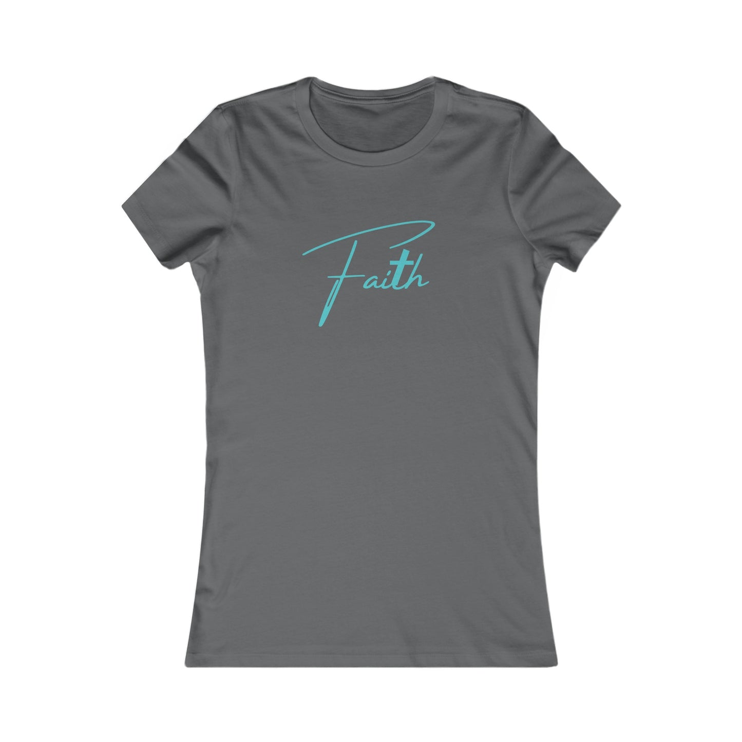 Cross-ed T Faith Women's Tshirt (Teal Logo) - Sweet Baby Jeez Teez