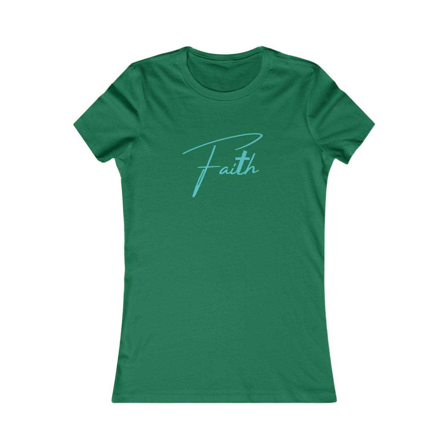 Cross-ed T Faith Women's Tshirt (Teal Logo) - Sweet Baby Jeez Teez