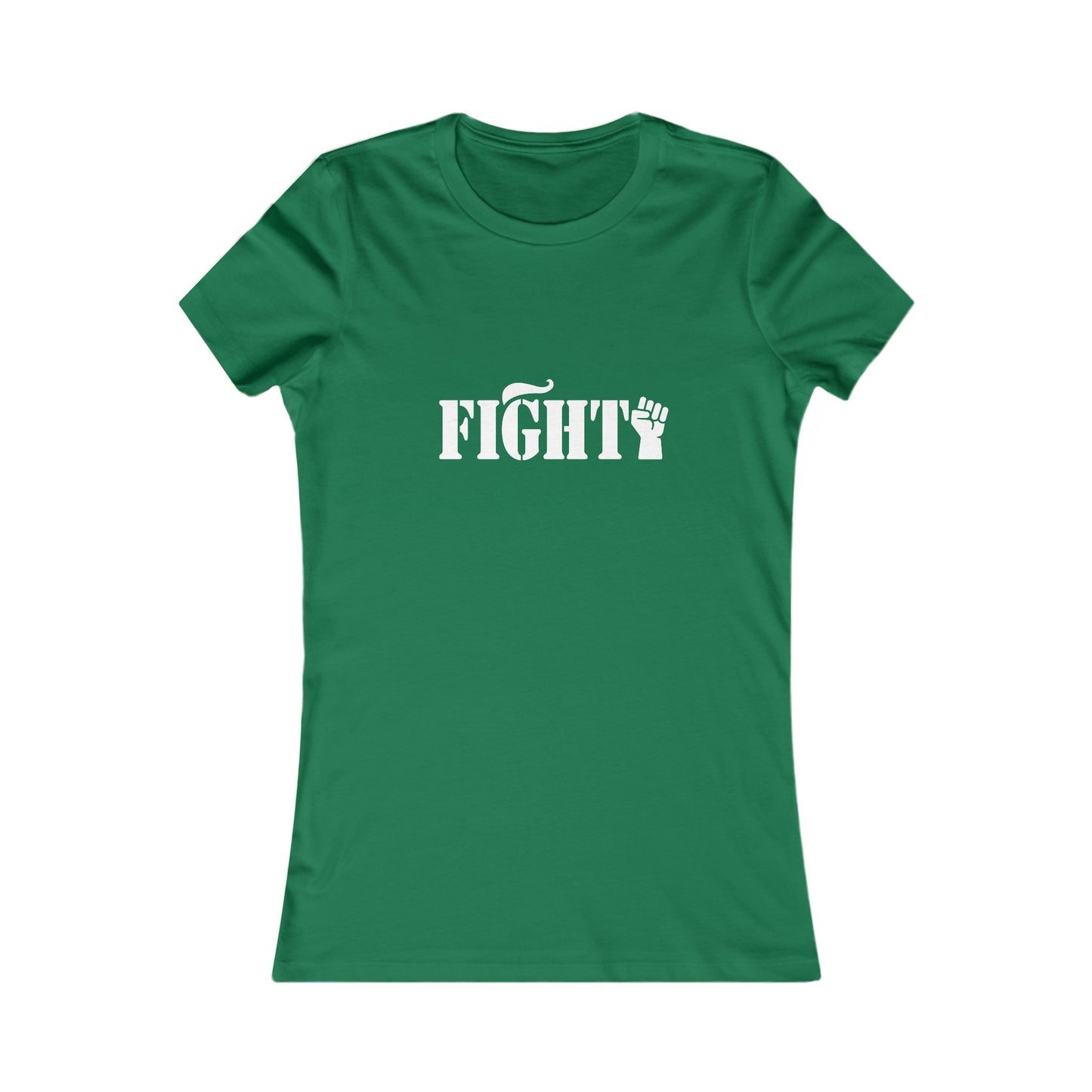 Fight Women's Fitted Tshirt (White Fist Logo) - Sweet Baby Jeez Teez
