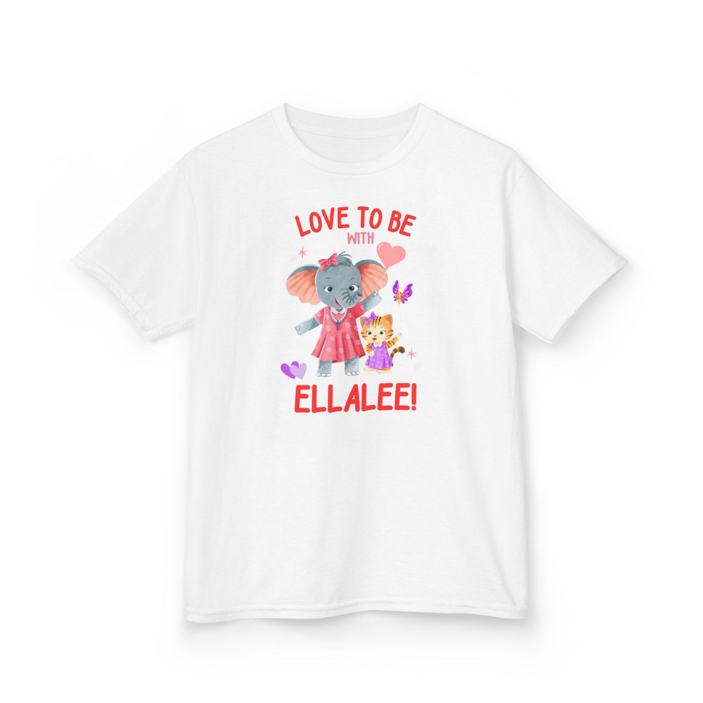 Ellalee the Elephant (TM), Love to be with Ellalee Kids Tshirt