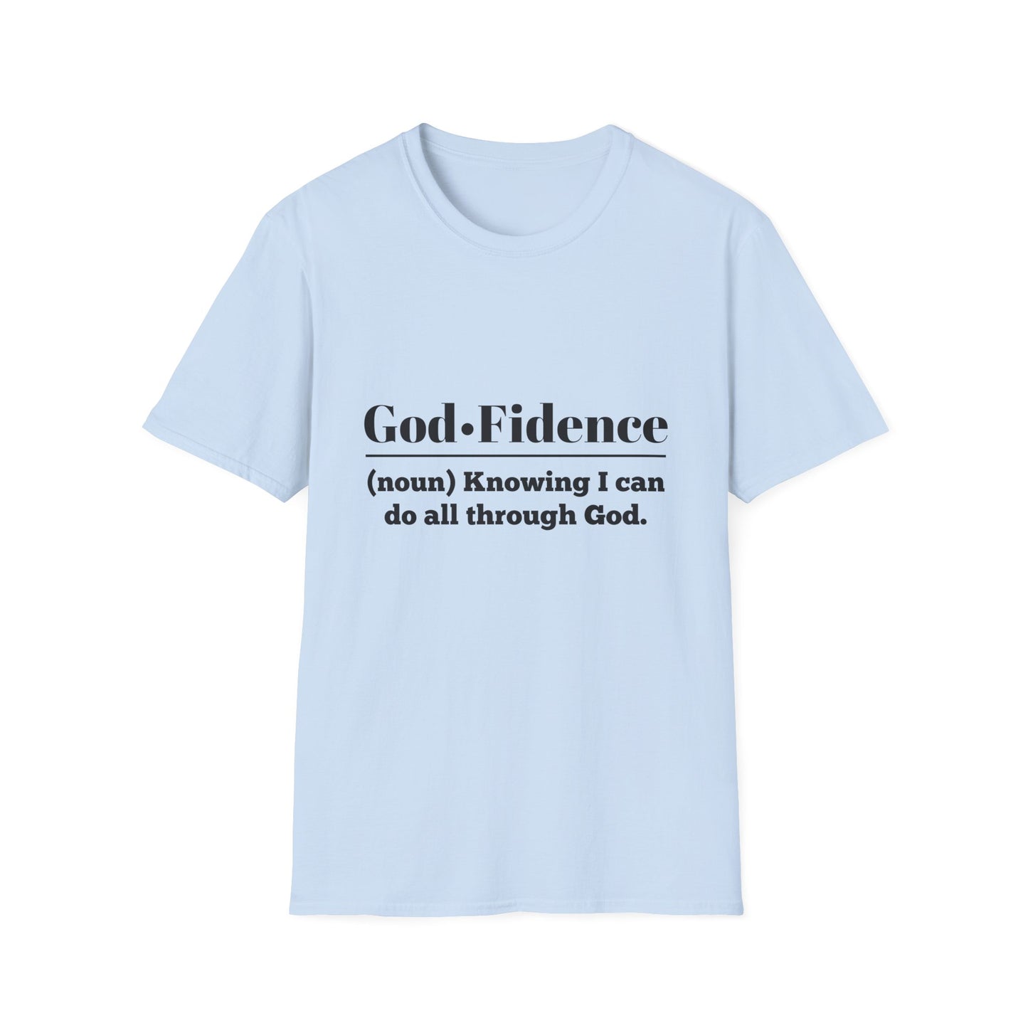 God-Fidence Men's Tshirt (Black Logo) - Sweet Baby Jeez Teez