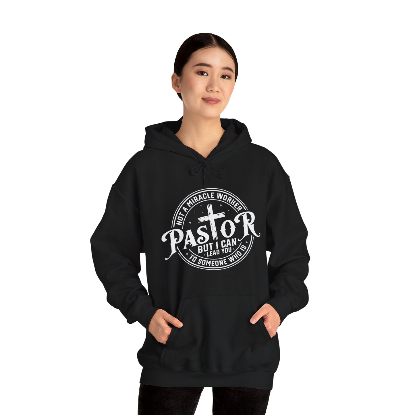 Pastor Women's Relaxed Hooded Sweatshirt (White Logo) - Sweet Baby Jeez Teez