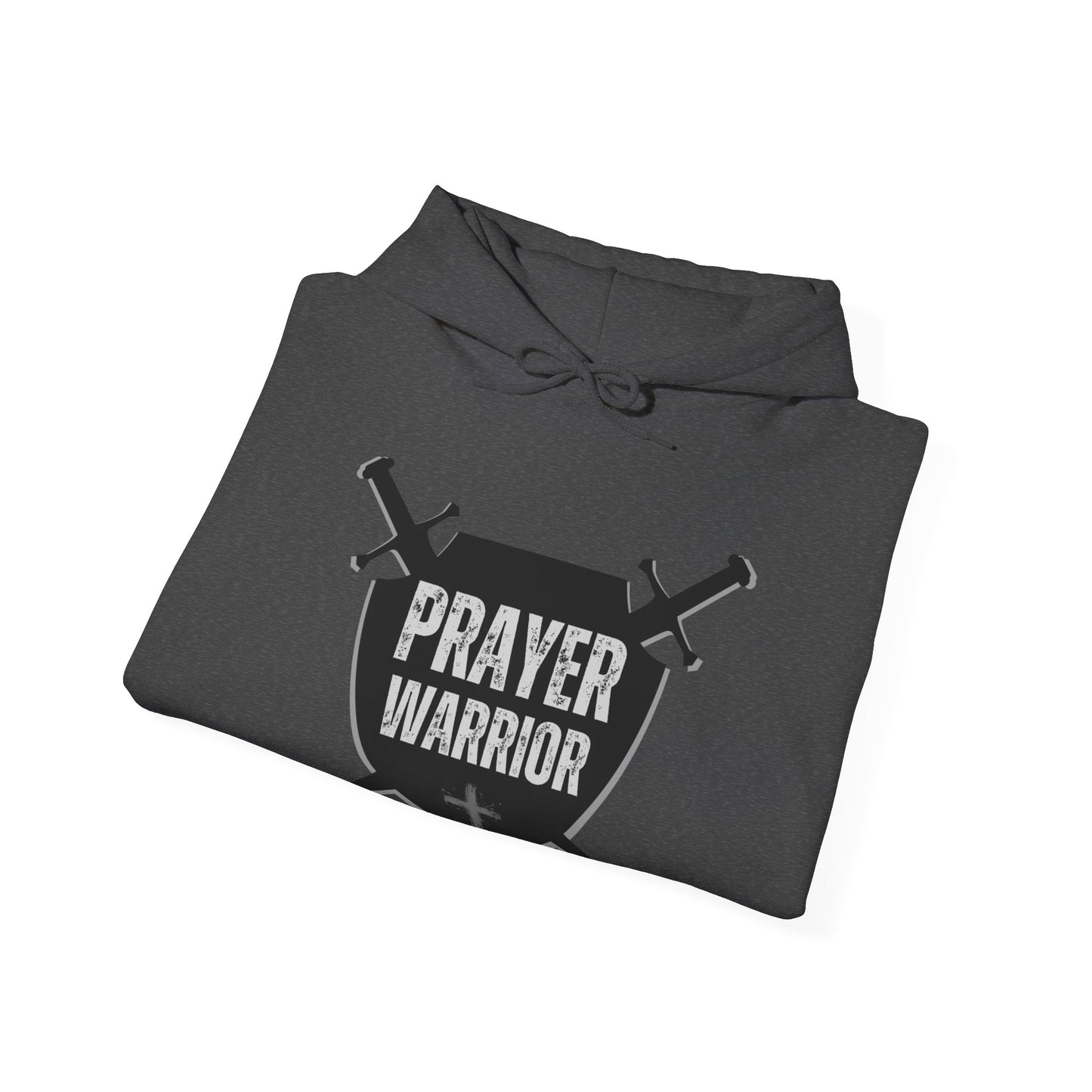 Prayer Warrior Shield Men's Hoodie (Black Logo) - Sweet Baby Jeez Teez