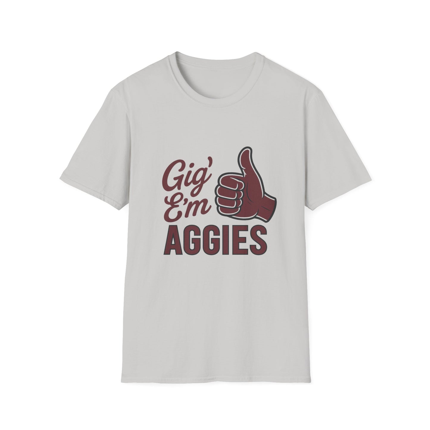 "Gig Em" Aggies Texas A&M Unisex Softstyle T-Shirt - Sweet Baby Jeez Teez