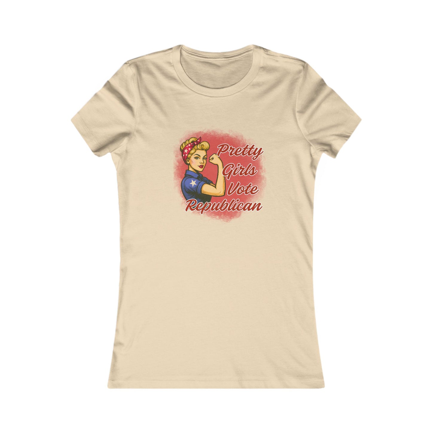 "Pretty Girls Vote Republican" Empowered Women Fitted T-Shirt Tee (Blonde)