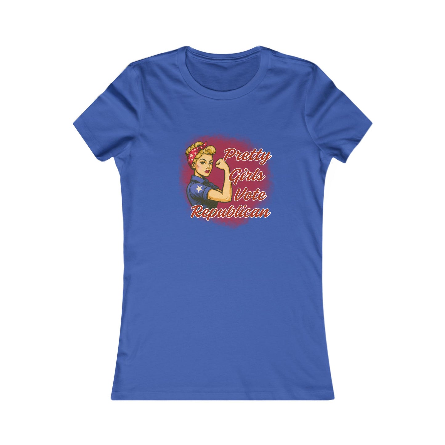 "Pretty Girls Vote Republican" Empowered Women Fitted T-Shirt Tee (Blonde)