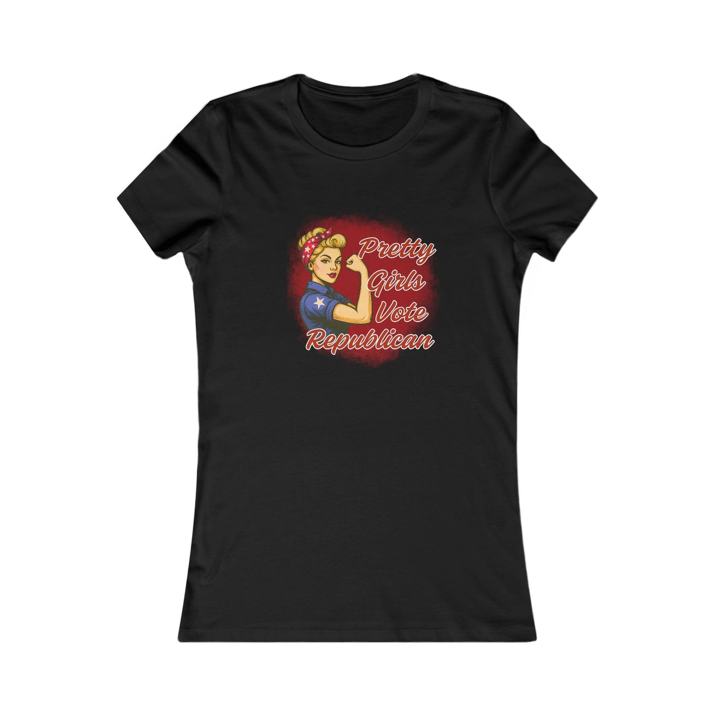 "Pretty Girls Vote Republican" Empowered Women Fitted T-Shirt Tee (Blonde)