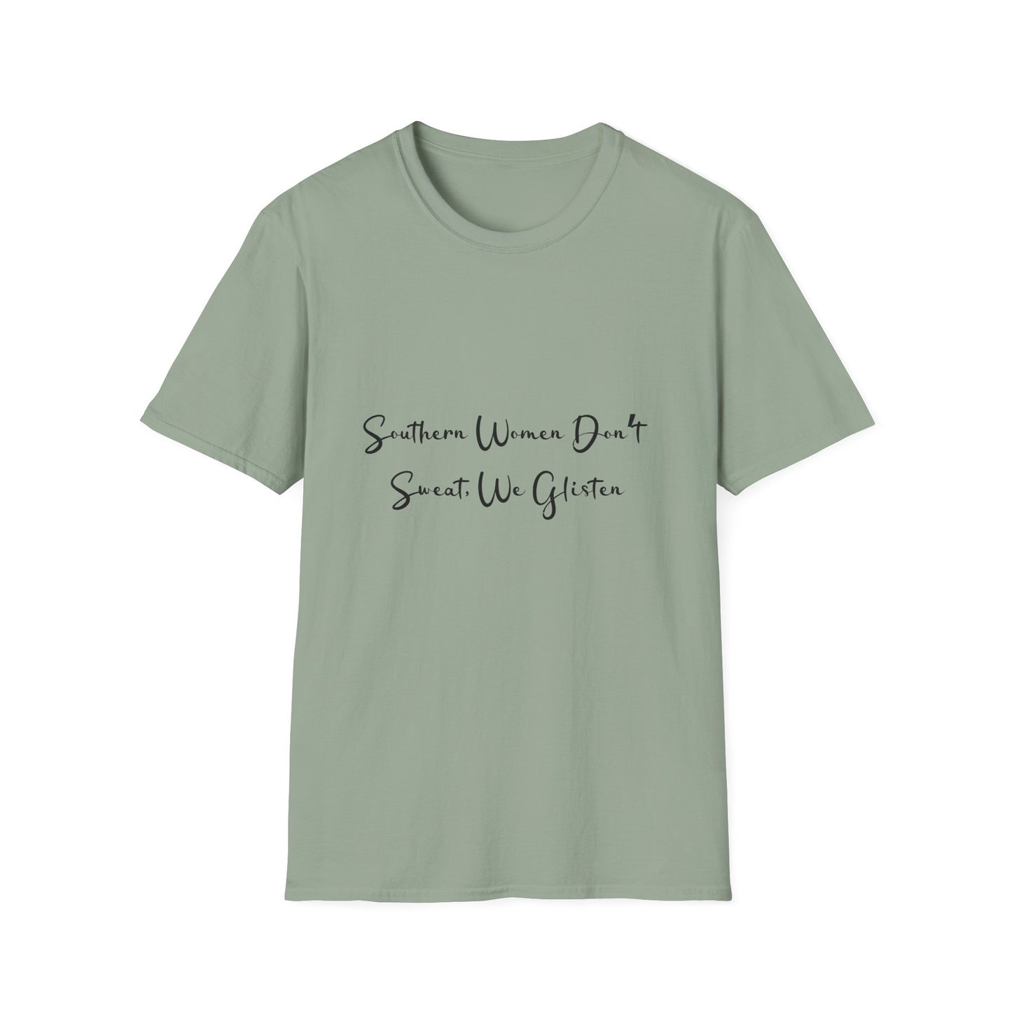 "Southern Women Glisten" Women's Relaxed/Plus Tshirt (NP Black Logo)
