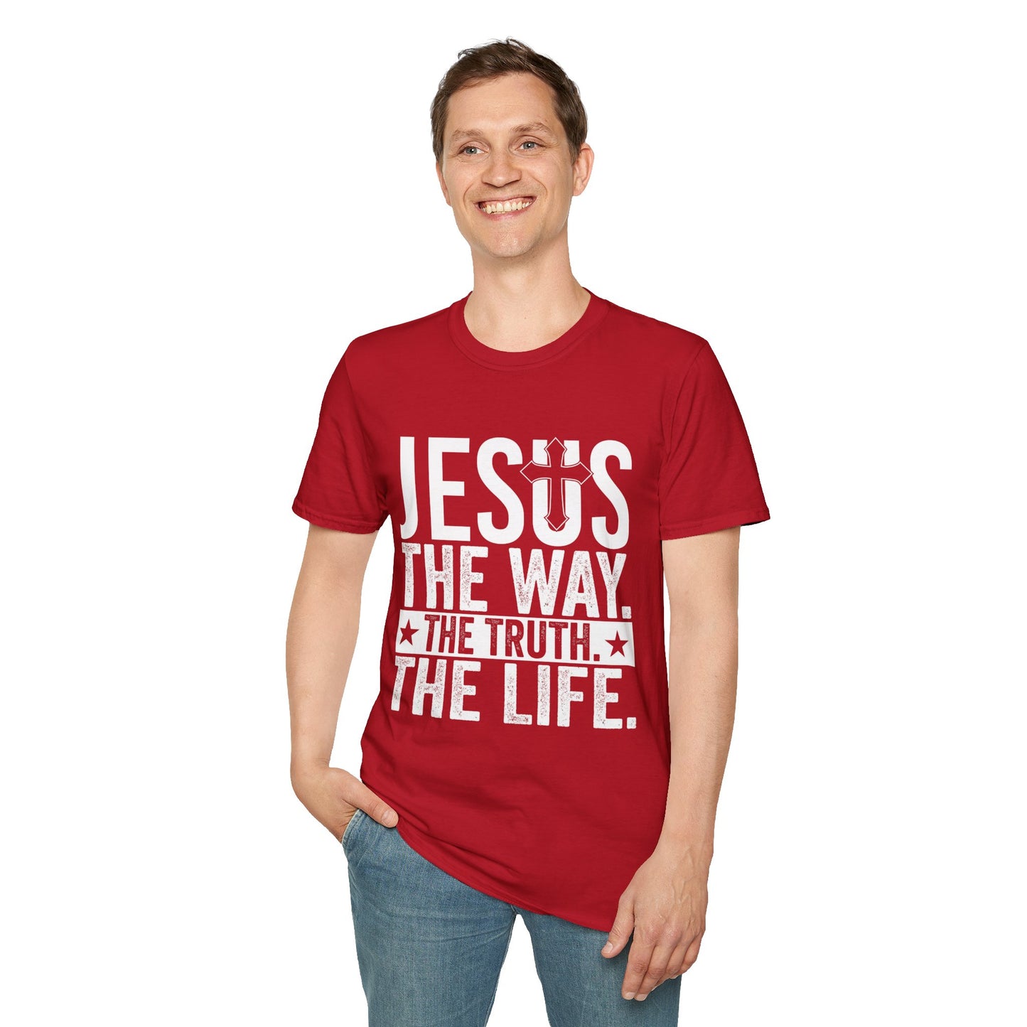 "Jesus The Way, The Truth, The Life" Unisex Tshirt (White Logo)