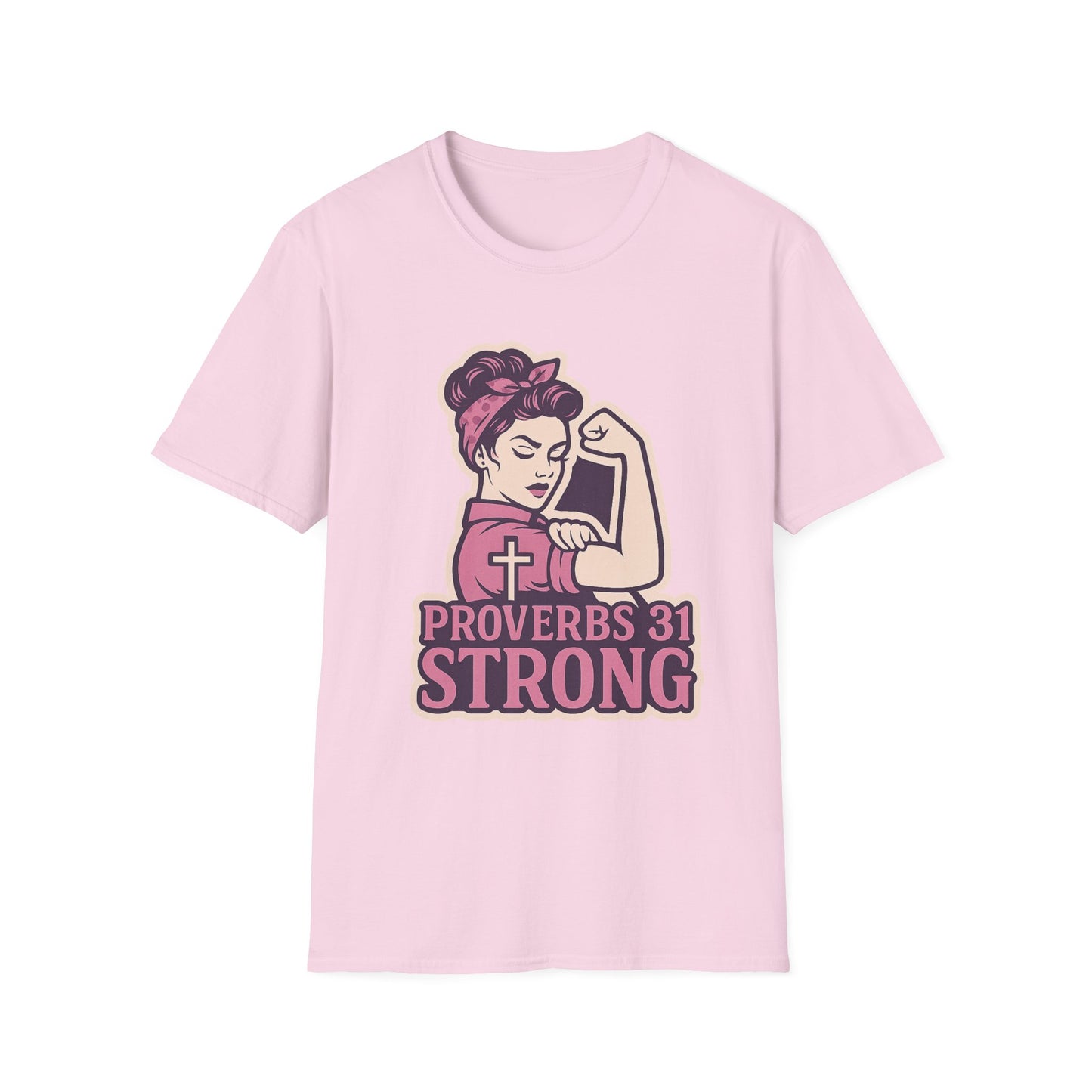 Proverbs 31 Strong Christian Women's Empowering Softstyle T-Shirt