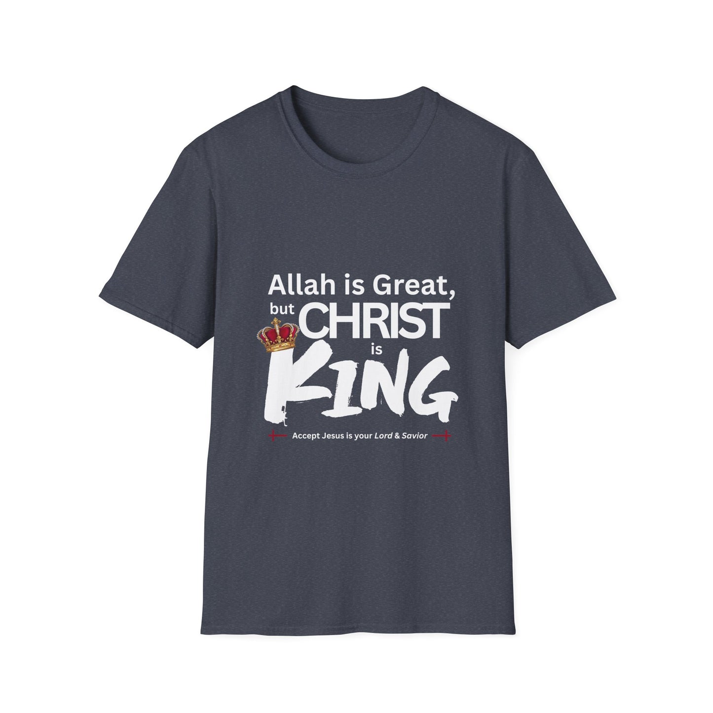 "Christ is King" Unisex Tshirt (Great Logo - White) - Sweet Baby Jeez Teez