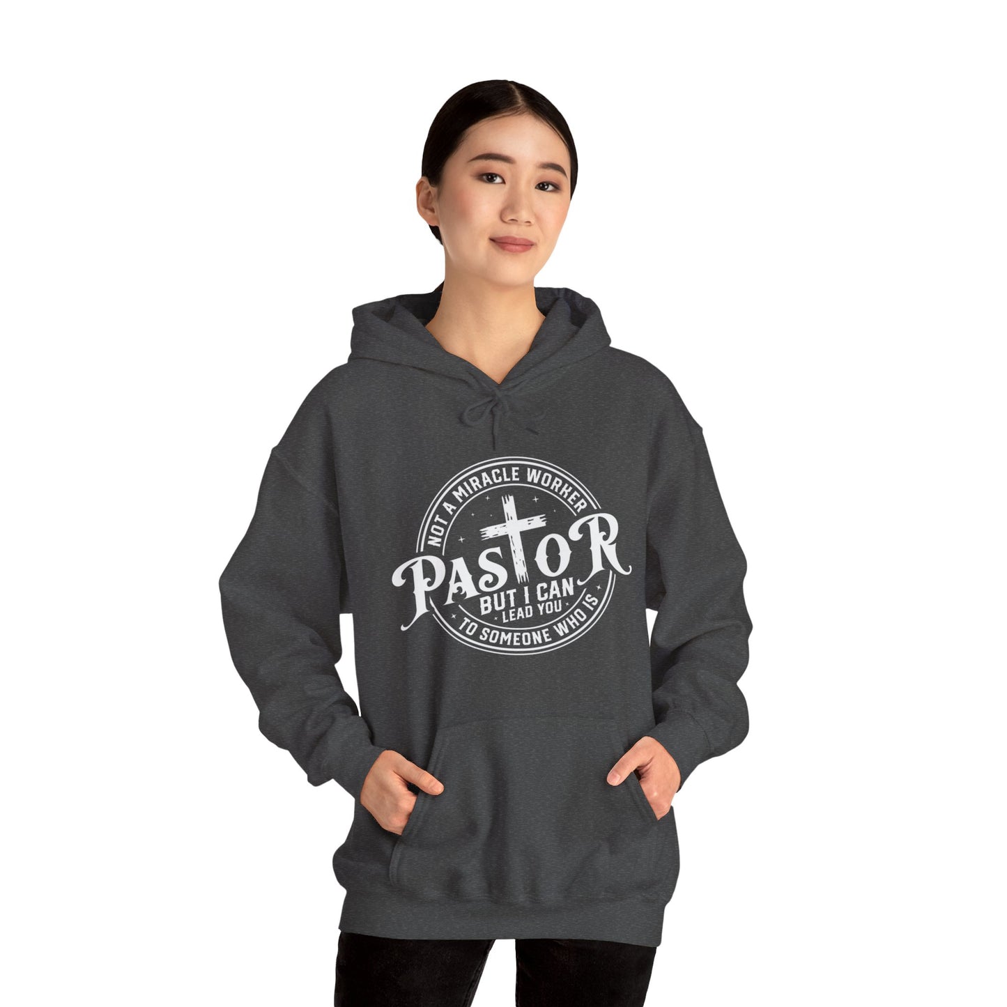 Pastor Women's Relaxed Hooded Sweatshirt (White Logo) - Sweet Baby Jeez Teez