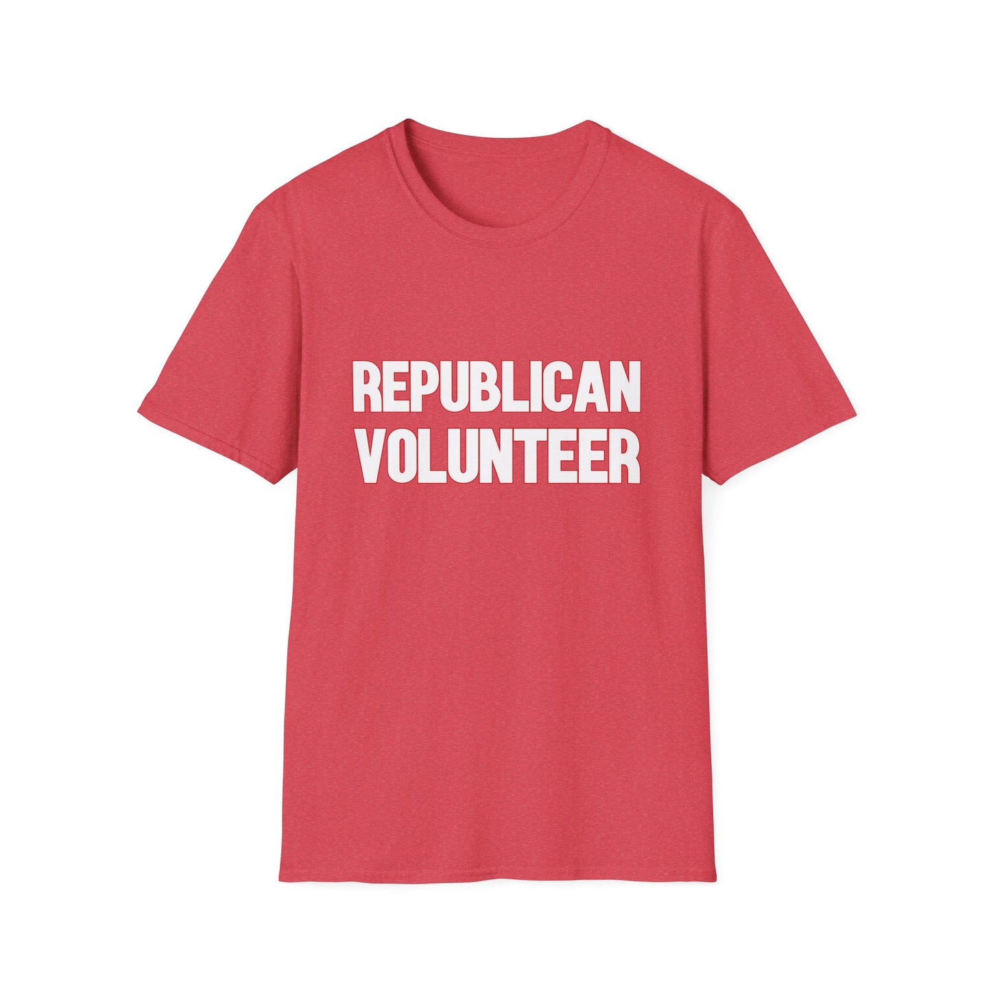 Republican Volunteer Unisex Tshirt (White/Red Logo) - Sweet Baby Jeez Teez