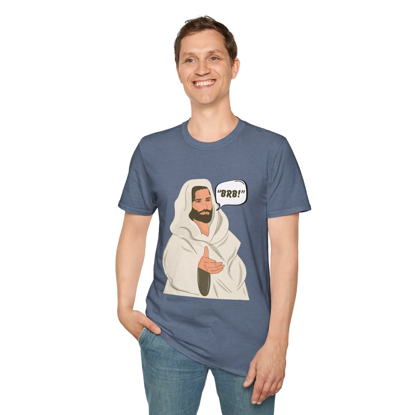 "BRB" Men's Tshirt (Cartoon Logo) - Sweet Baby Jeez Teez