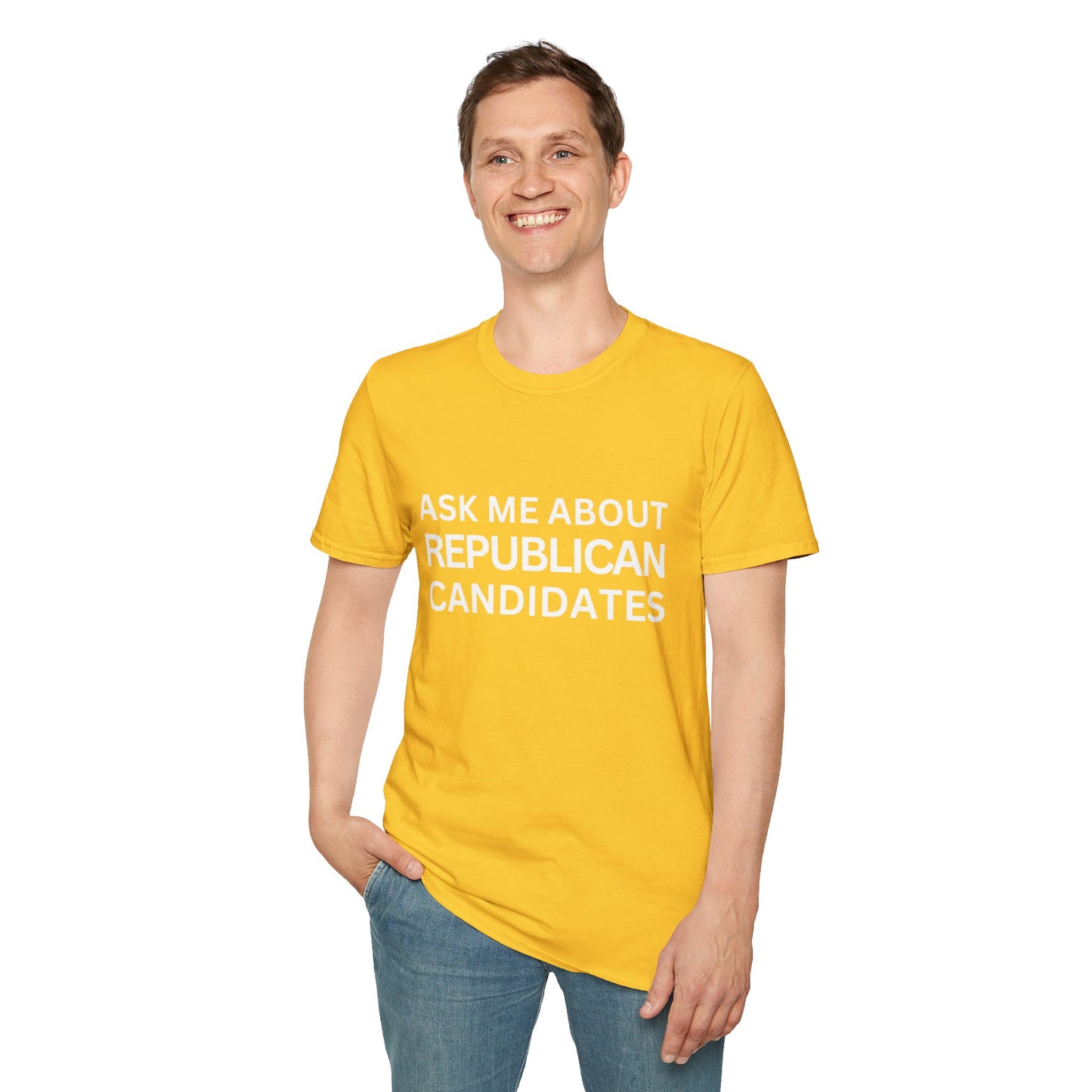 Ask Me Unisex Relaxed Tshirt (White Logo) - Sweet Baby Jeez Teez