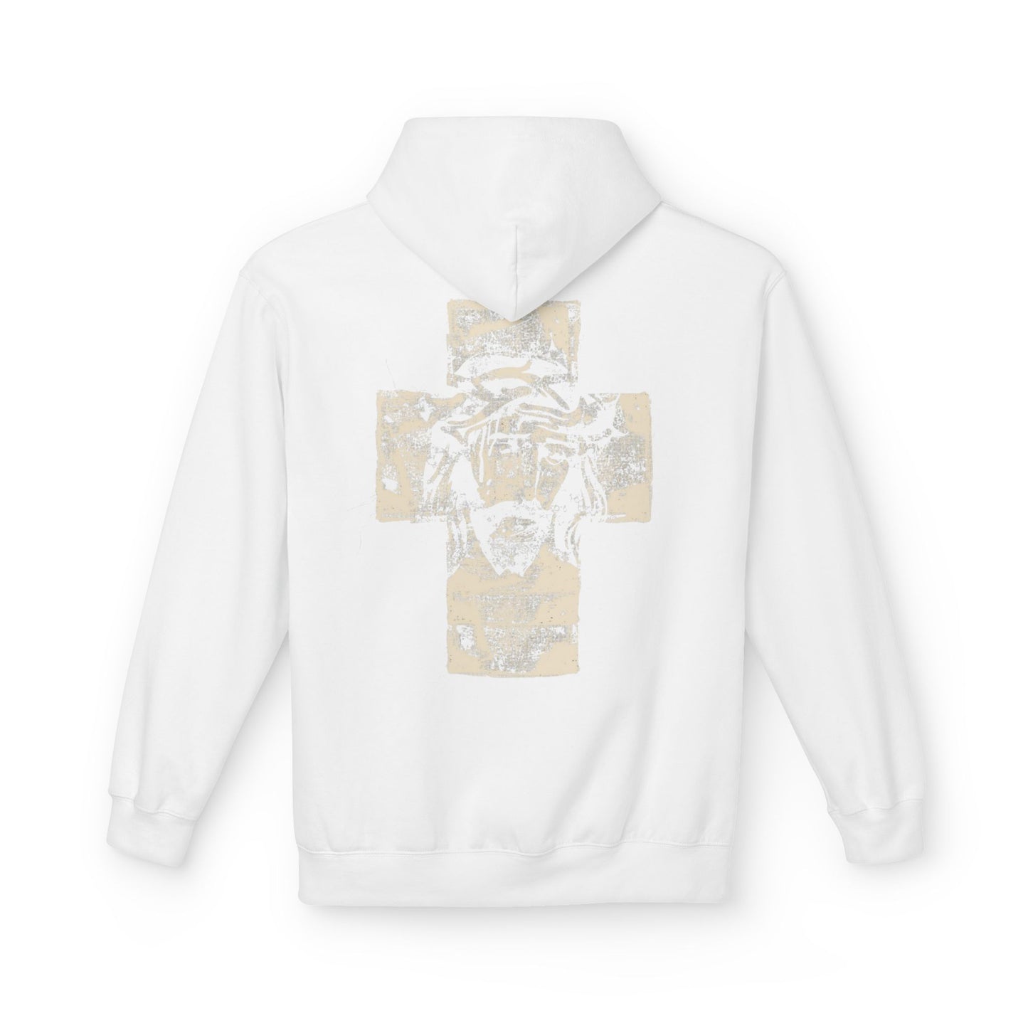 Christ Portrait on Cross Modern Logo Men's Hoodie - Sweet Baby Jeez Teez