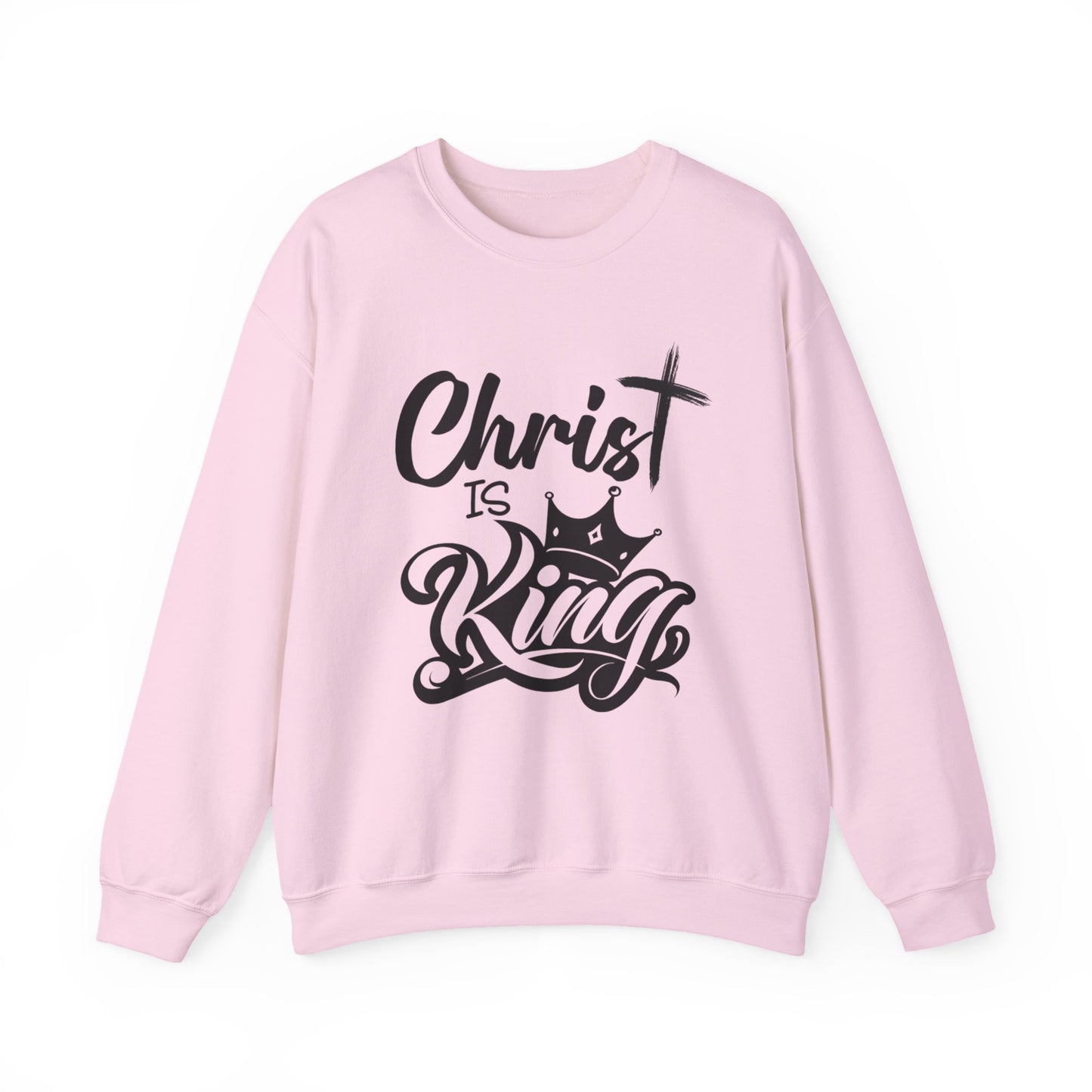 "Christ is King" Unisex Crewneck Sweatshirt - Sweet Baby Jeez Teez
