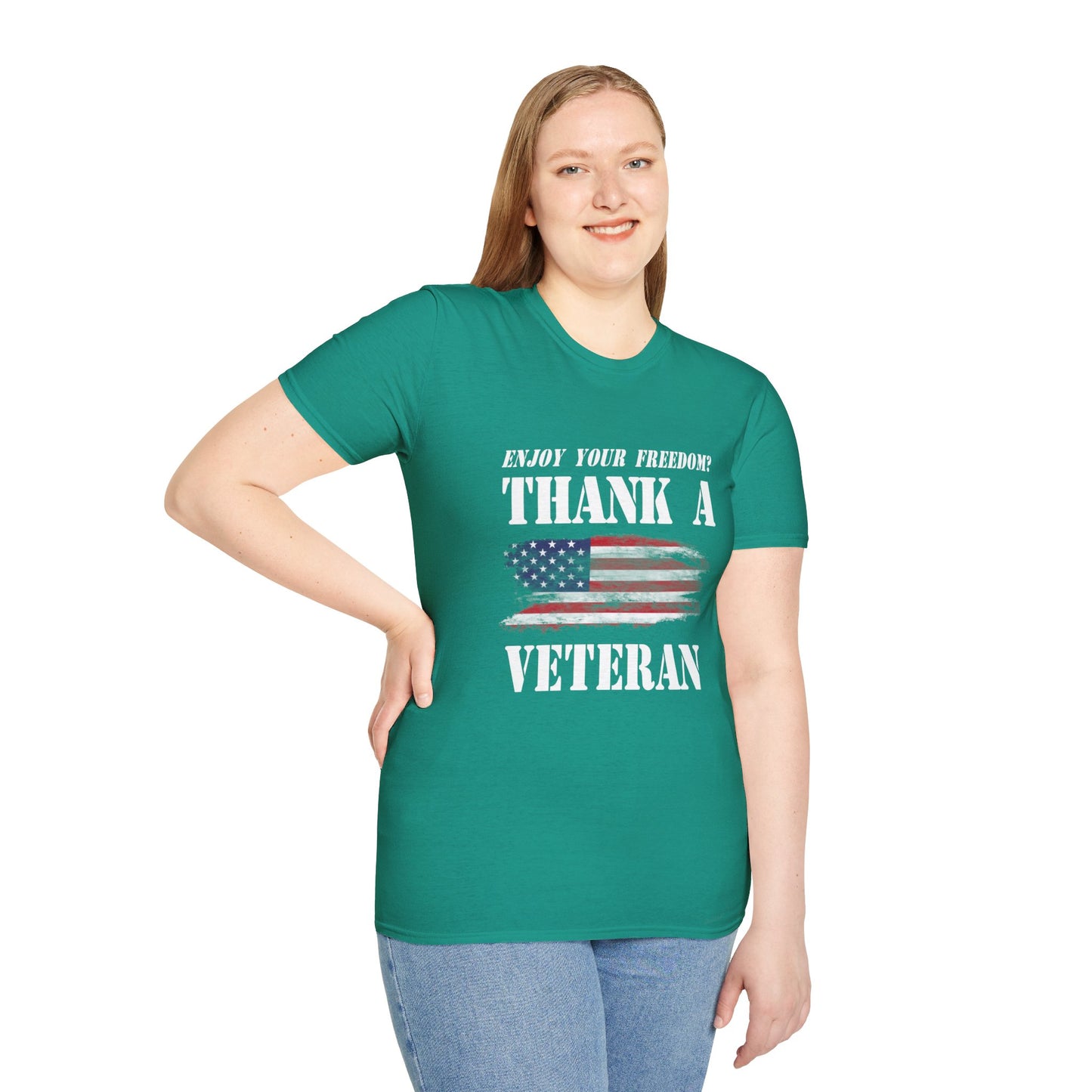 Enjoy Your Freedom Women's Relaxed/Plus Tshirt (MM Flag Logo) - Sweet Baby Jeez Teez