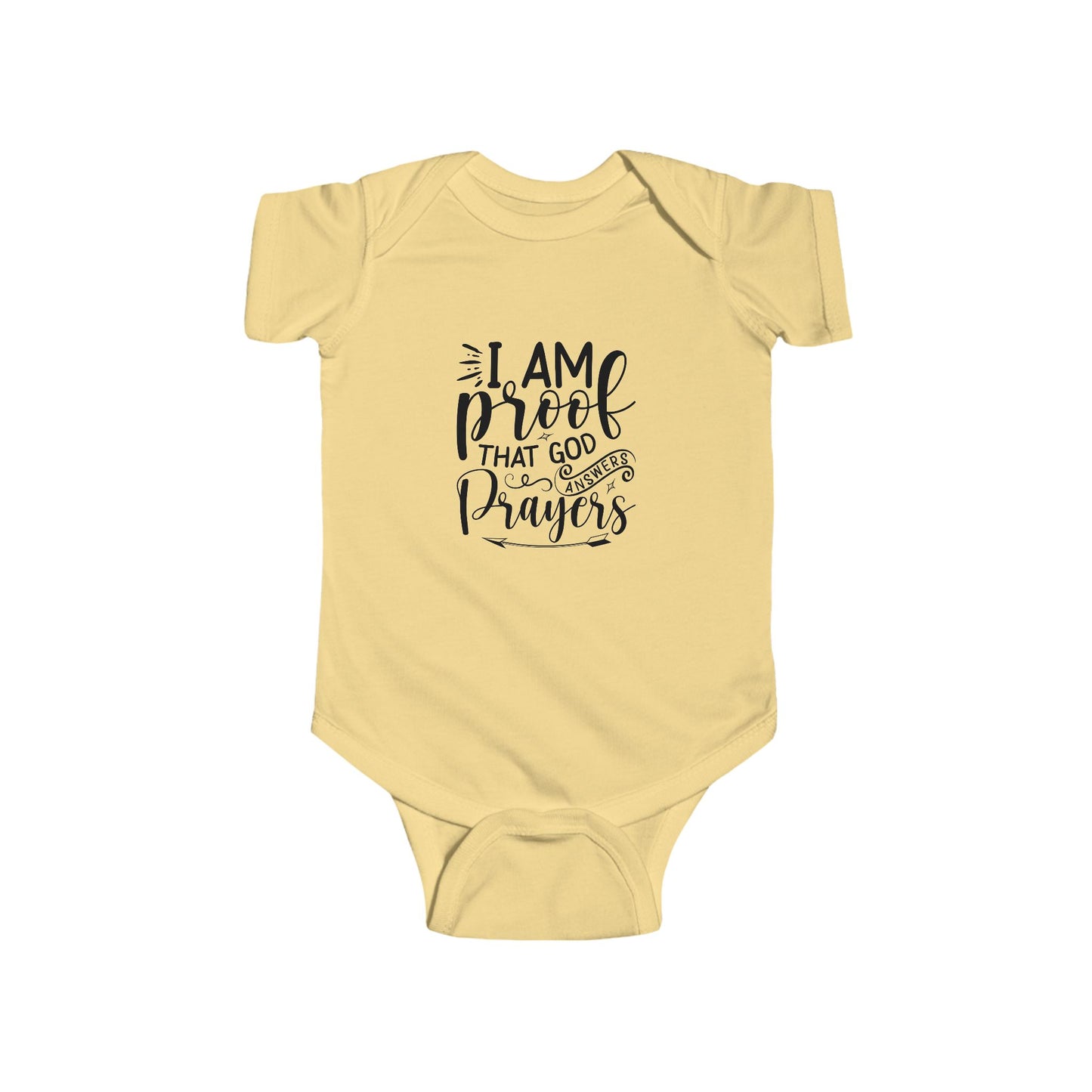 I am Proof Infant Fine Jersey Onesie (Black Logo)