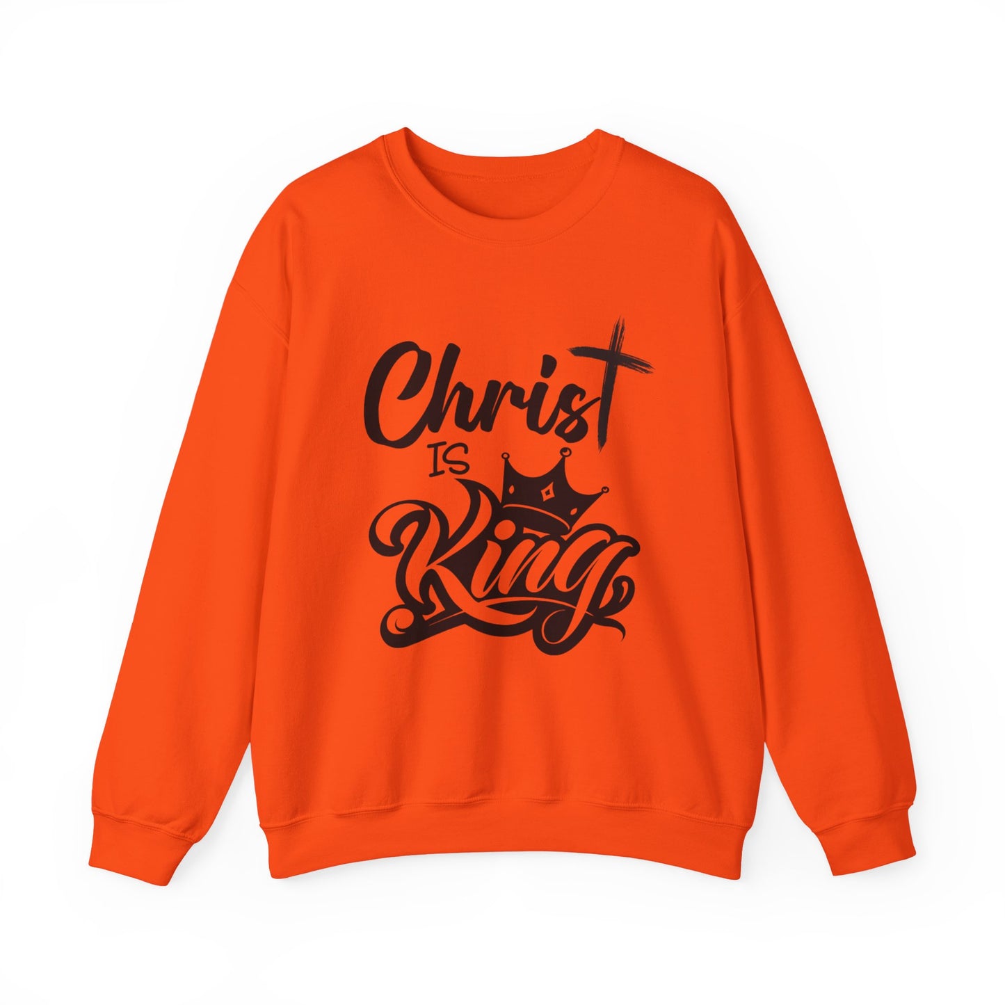 "Christ is King" Unisex Crewneck Sweatshirt - Sweet Baby Jeez Teez