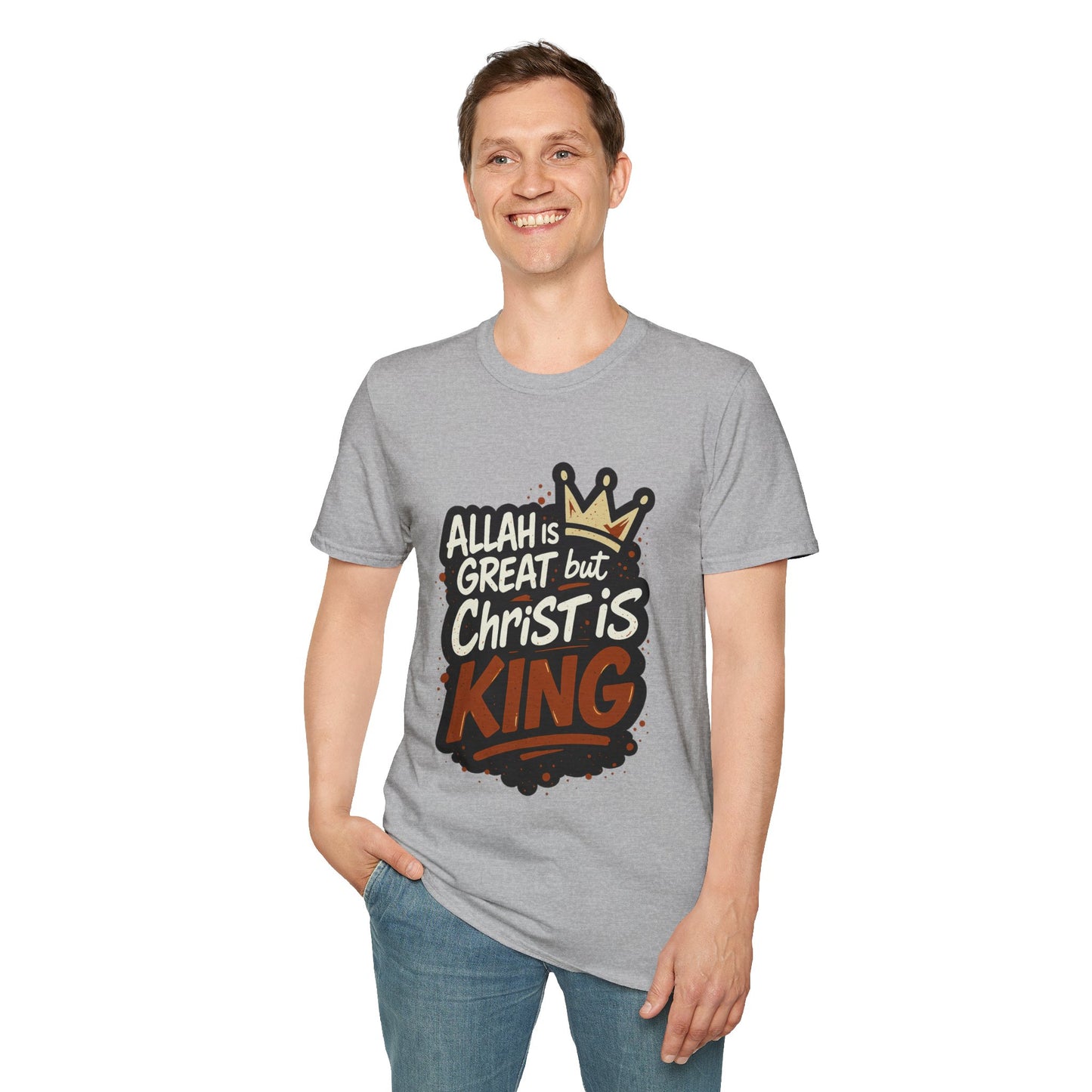 Christ is King Unisex Softstyle Tshirt (Great 2 Logo)